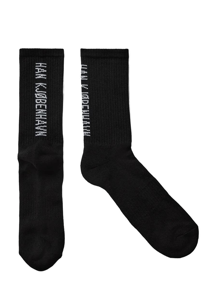 HAN Kjøbenhavn - 2-Pack Logo Socks - klassikalised sokid - black - 1