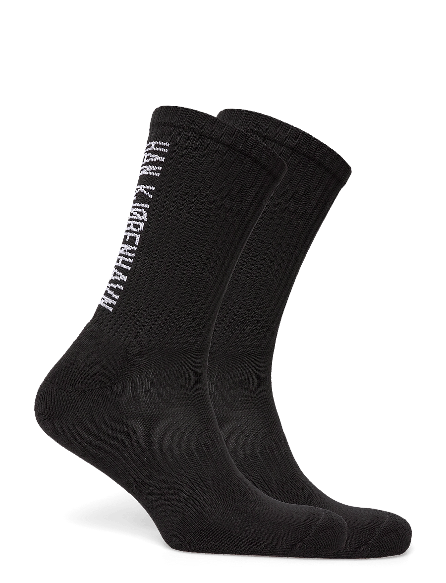 HAN Kjøbenhavn - 2-Pack Logo Socks - klassikalised sokid - black - 2