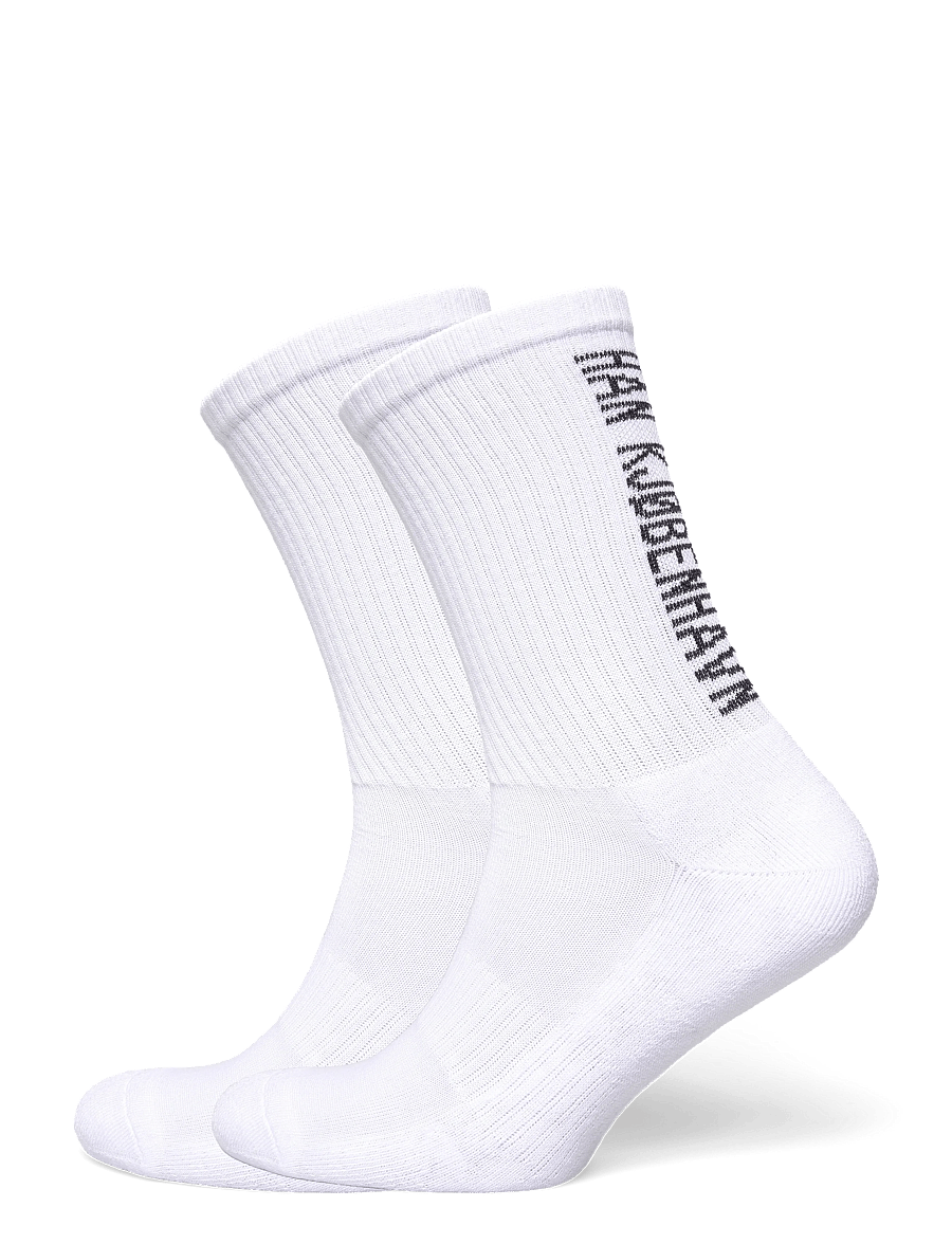 HAN Kjøbenhavn - 2-Pack Logo Socks - sokker - off white - 0