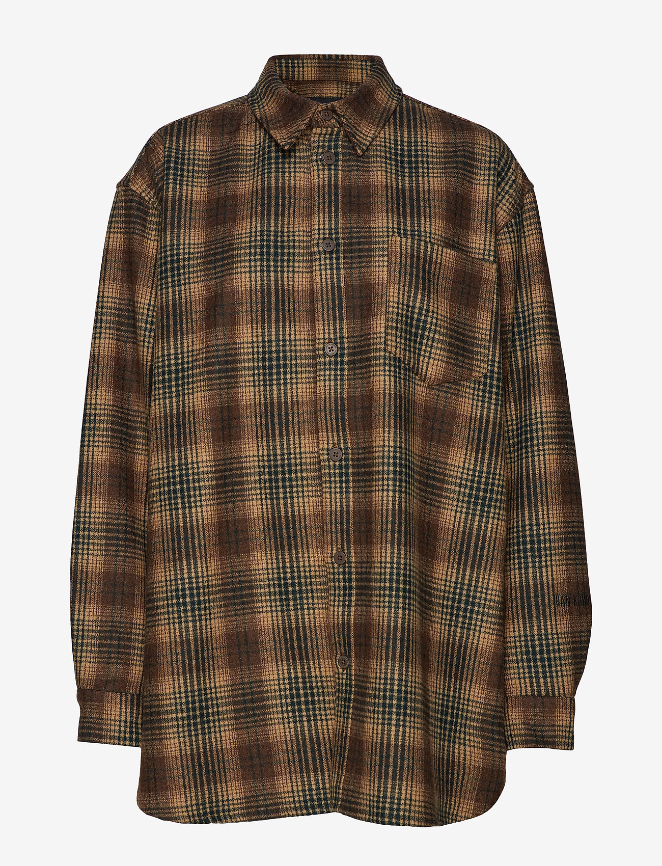 HAN Kjøbenhavn Clothing - Boyfriend Shirt - tan tartan - 0