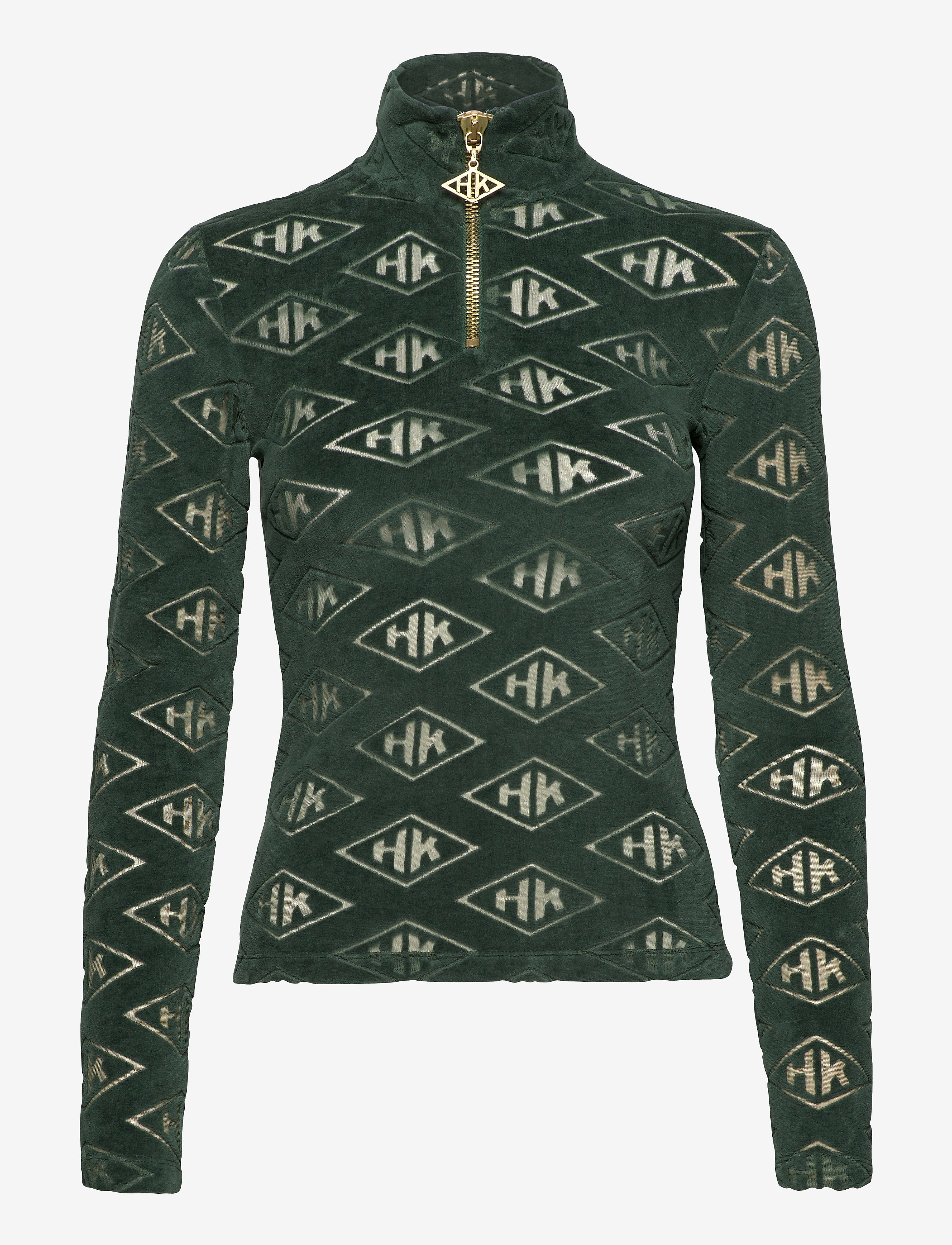 HAN Kjøbenhavn Clothing - Half Zip Long Sleeve - green - 0