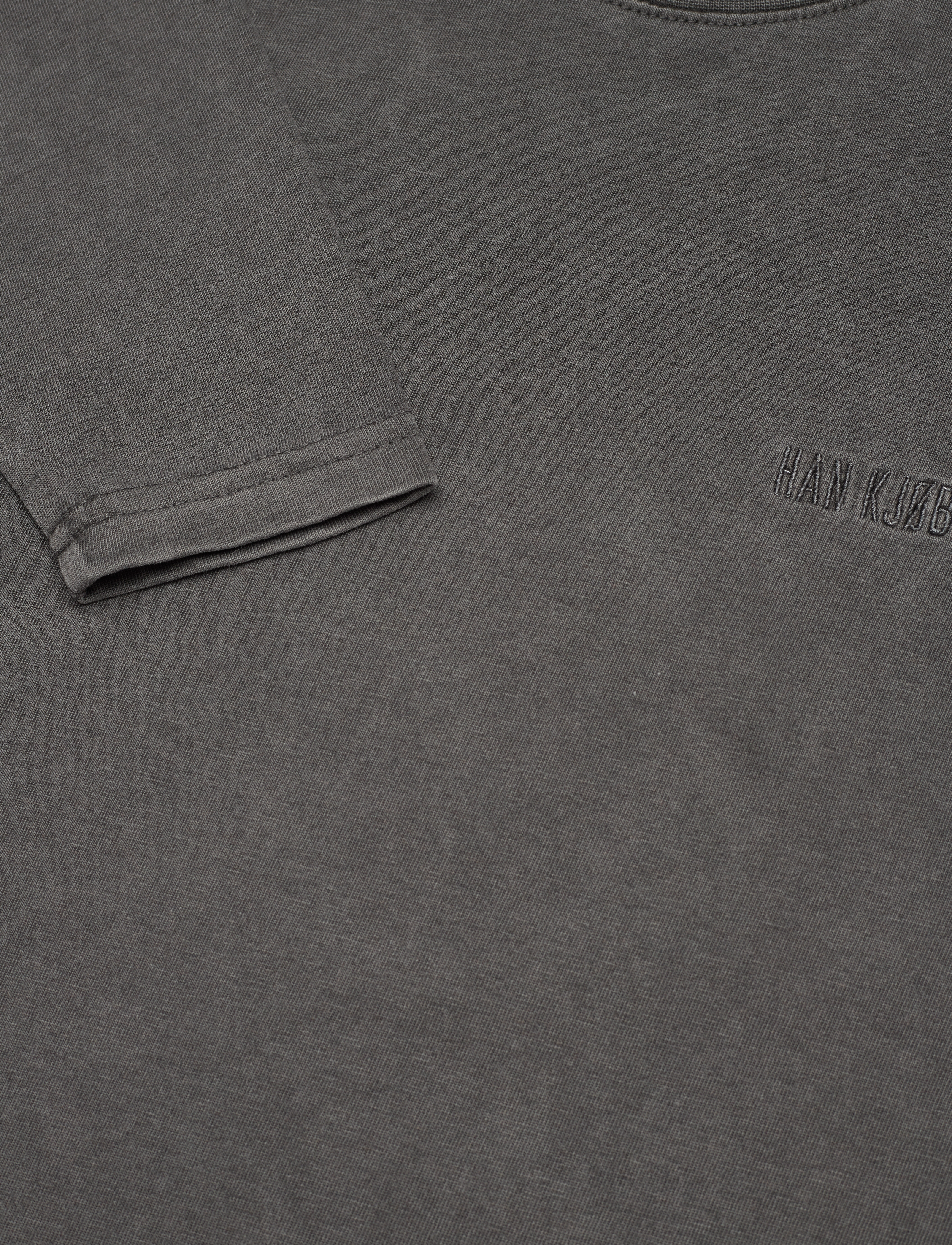 HAN Kjøbenhavn Clothing - Casual Tee Long Sleeve - dark grey logo - 2