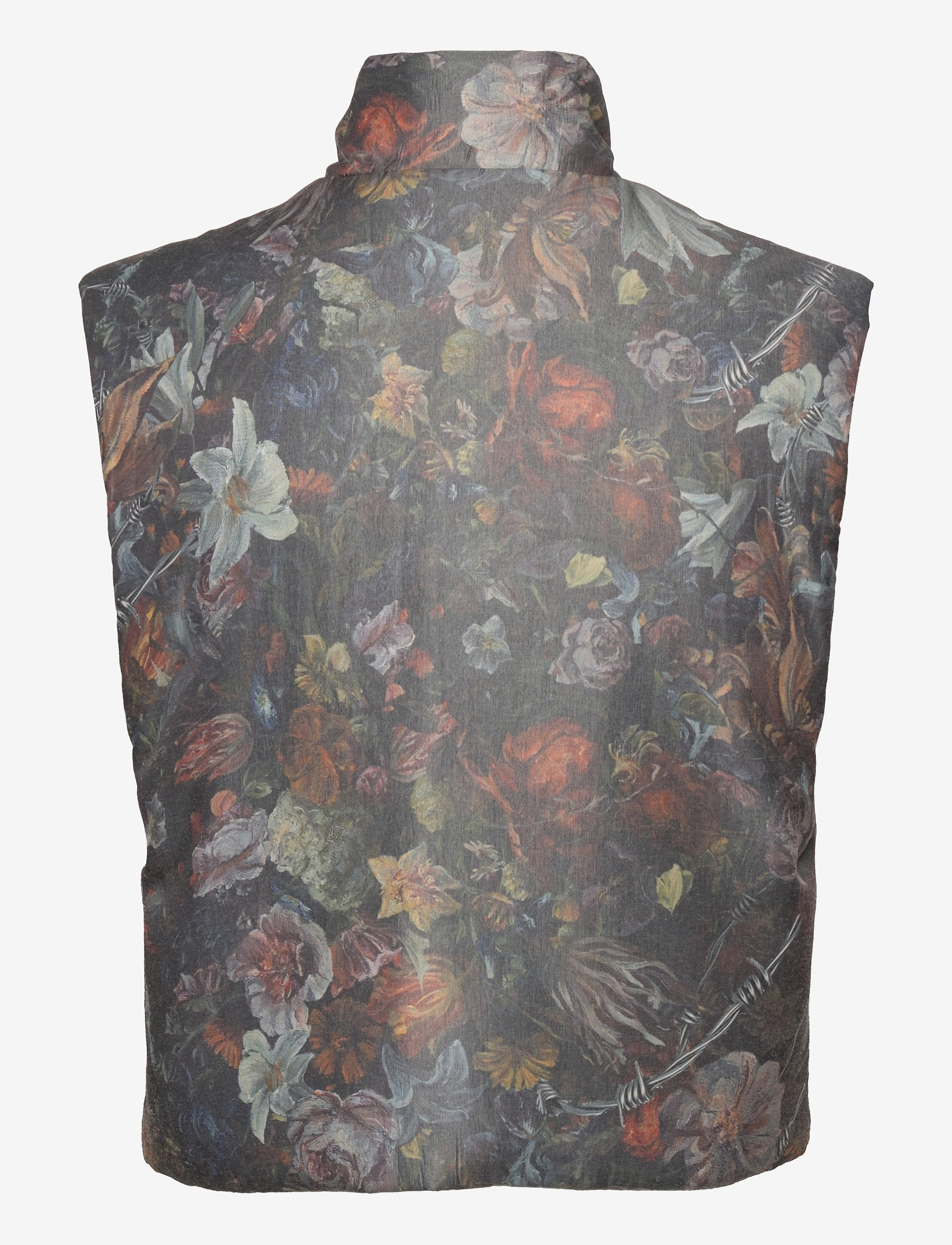 HAN Kjøbenhavn Clothing - Padded Zip Vest - melancholia flower - 1