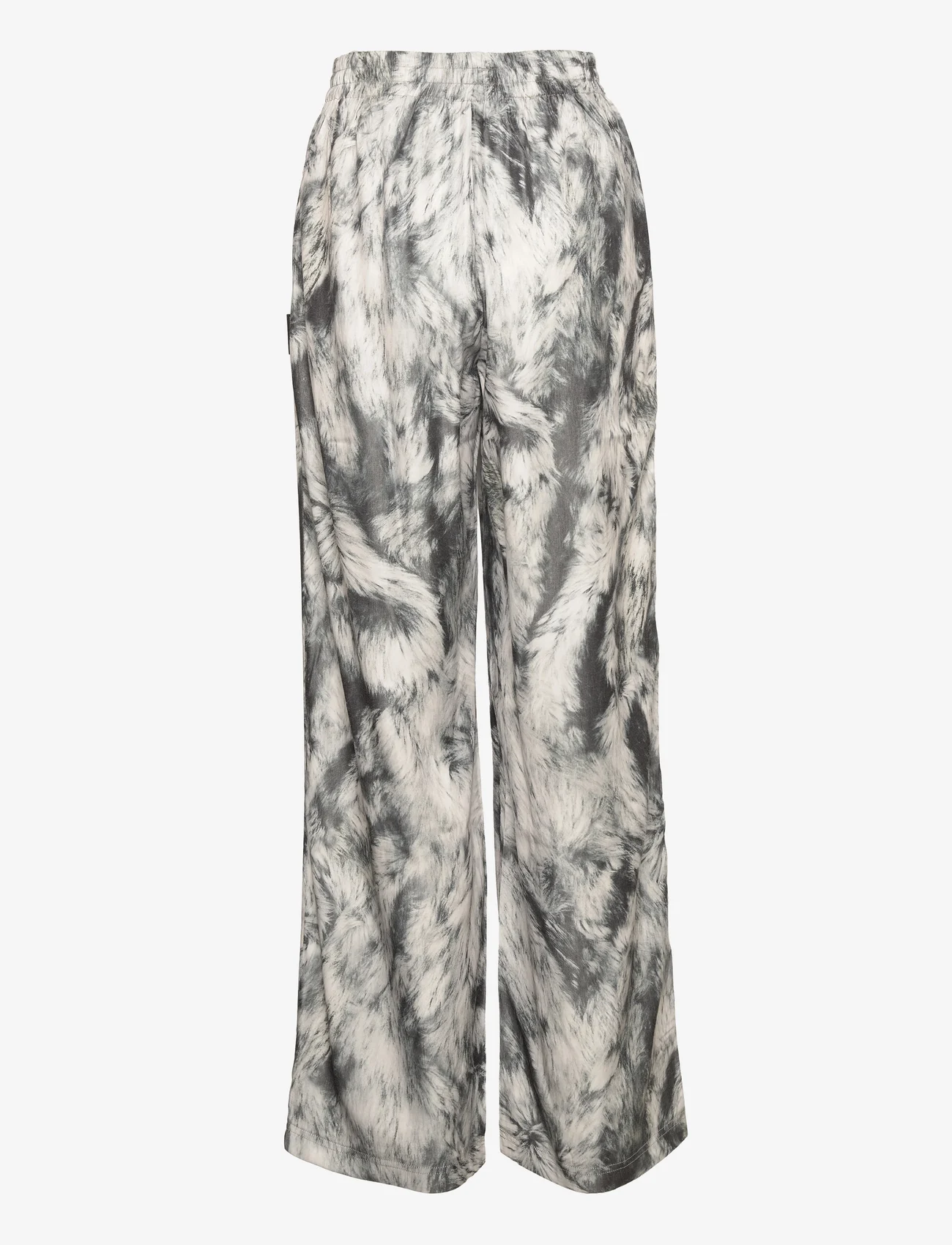 HAN Kjøbenhavn - Drape Pants - black white fur - 1