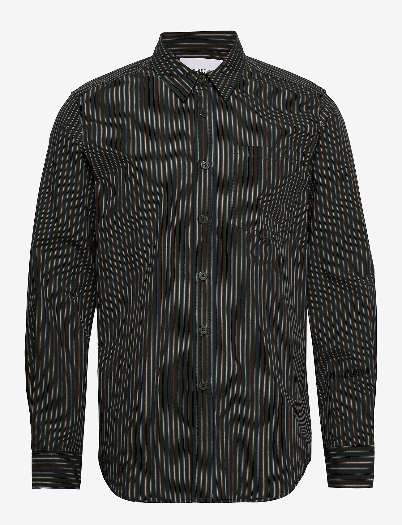 HAN Kjøbenhavn Clothing - One Pocket Shirt - green stripe - 0