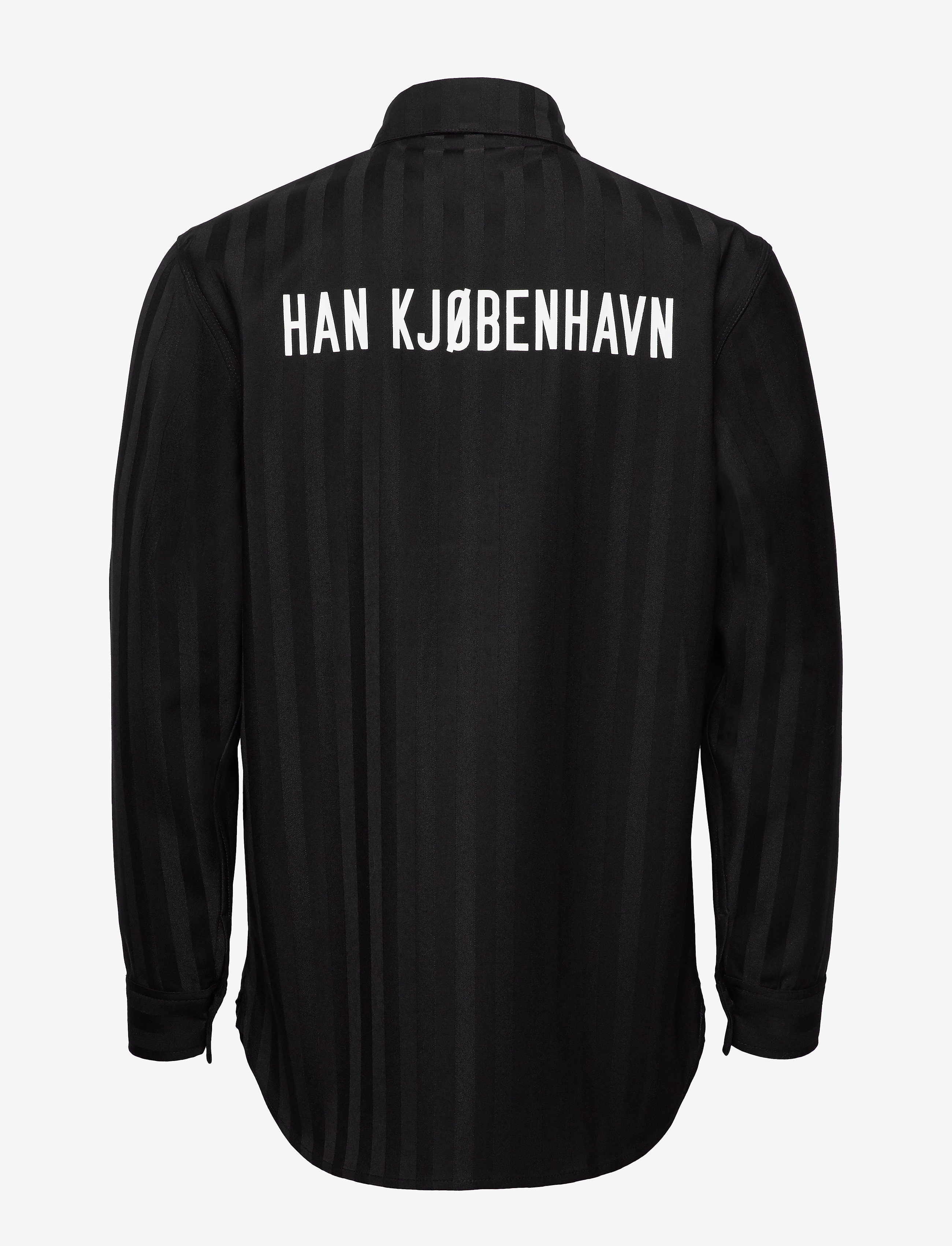 HAN Kjøbenhavn Clothing - Army Shirt - black woven stripe - 1