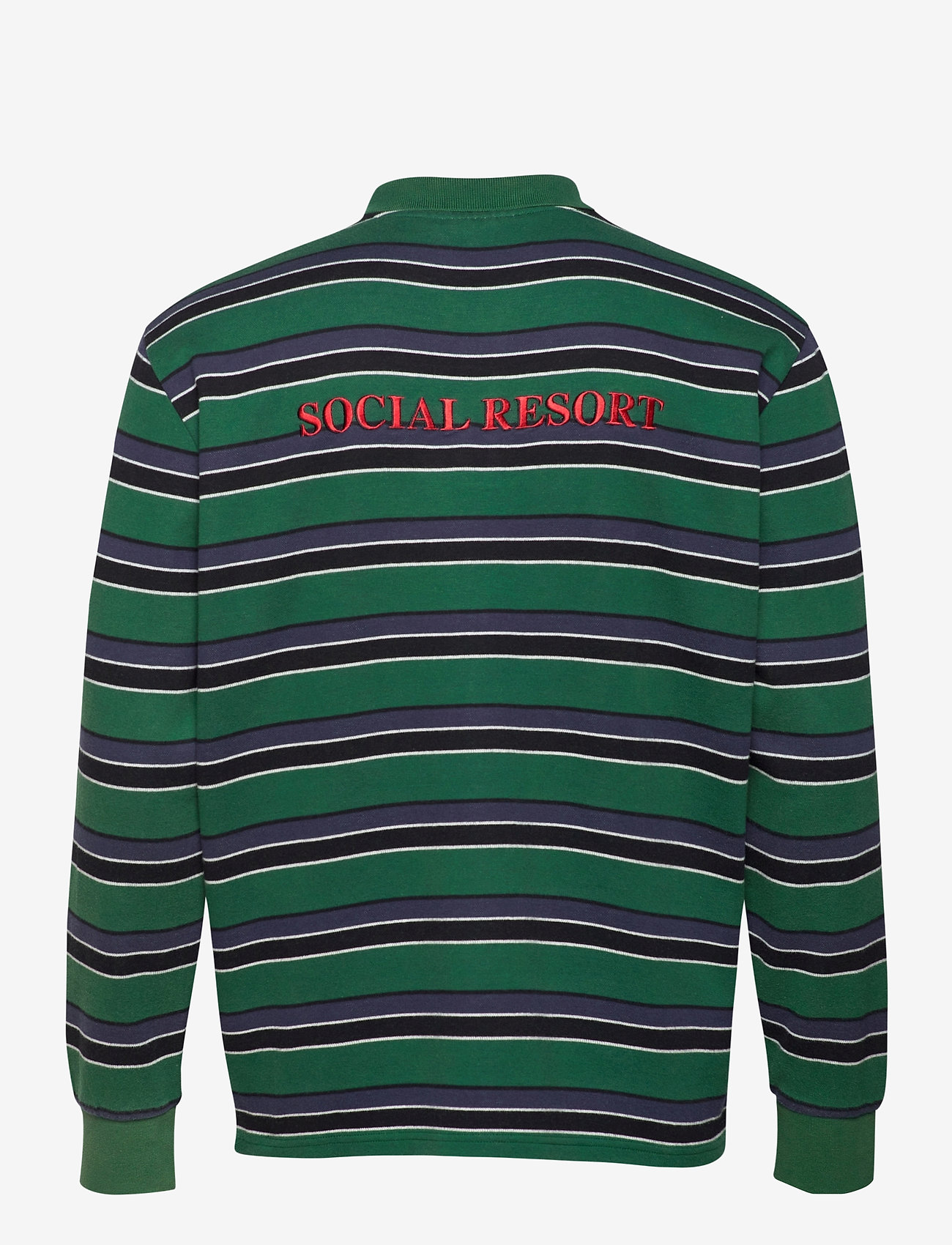 HAN Kjøbenhavn Clothing - Polo Tee Long Sleeve - multicolor green - 1