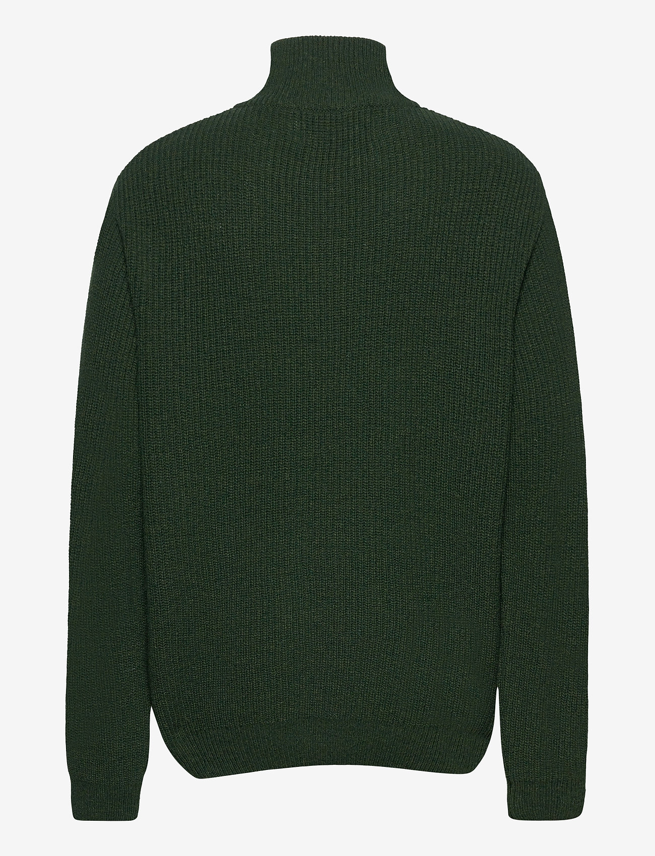 HAN Kjøbenhavn Clothing - Zip Turtle Neck Green - green melange - 1