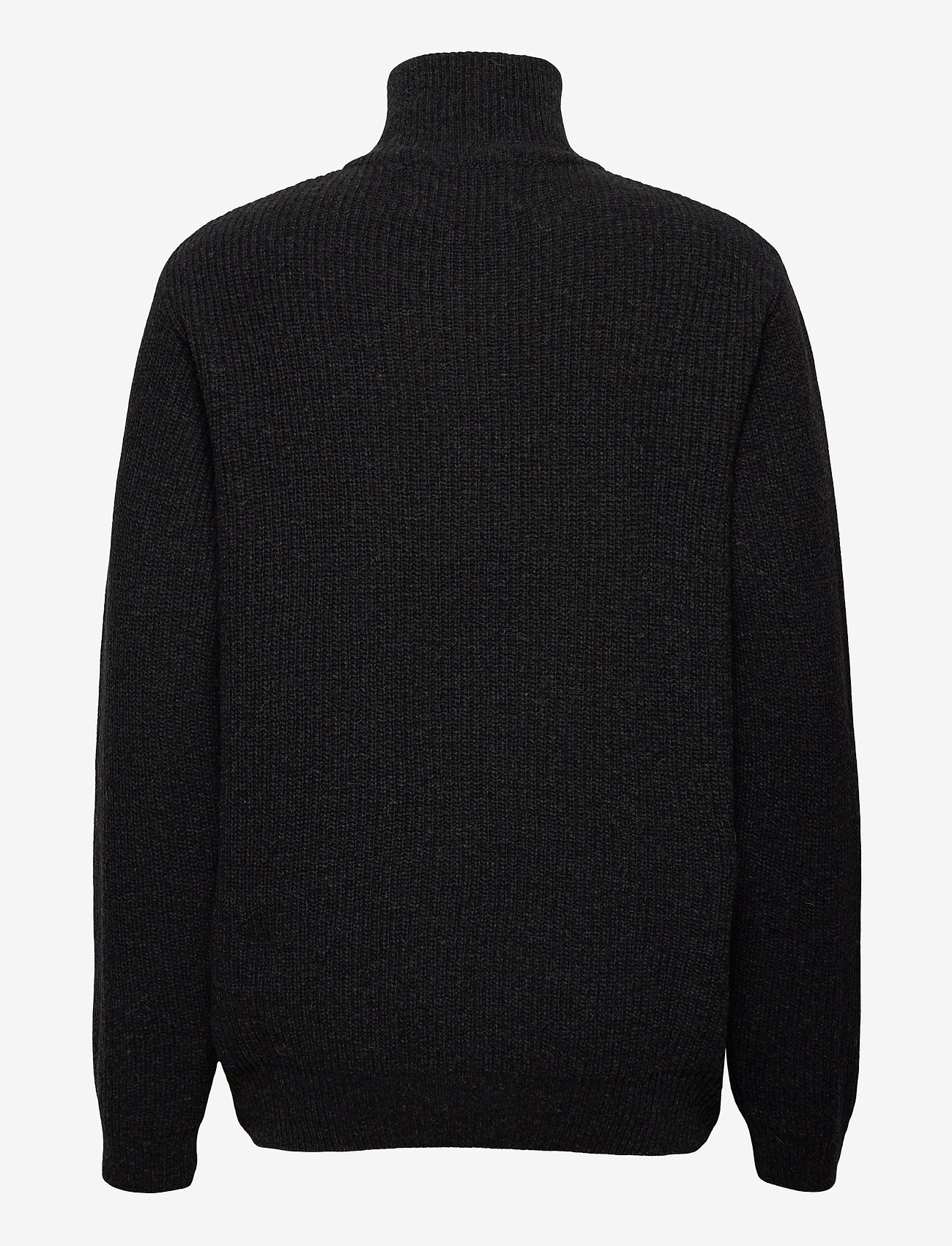 HAN Kjøbenhavn Clothing - Zip Turtle Neck Black - black melange - 1