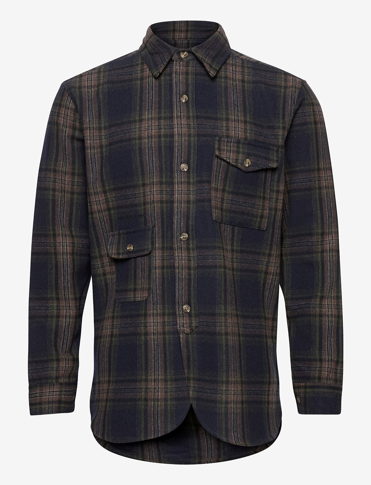HAN Kjøbenhavn Clothing - Army Shirt - dark check - 0