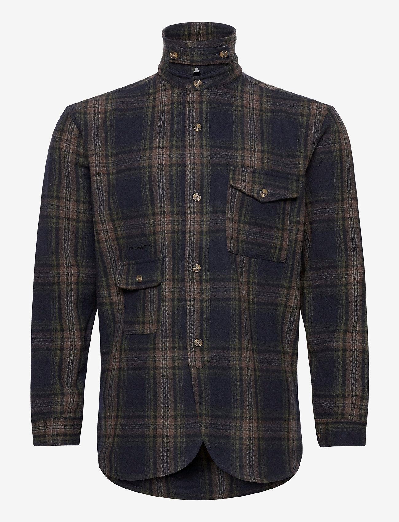 HAN Kjøbenhavn Clothing - Army Shirt - dark check - 1