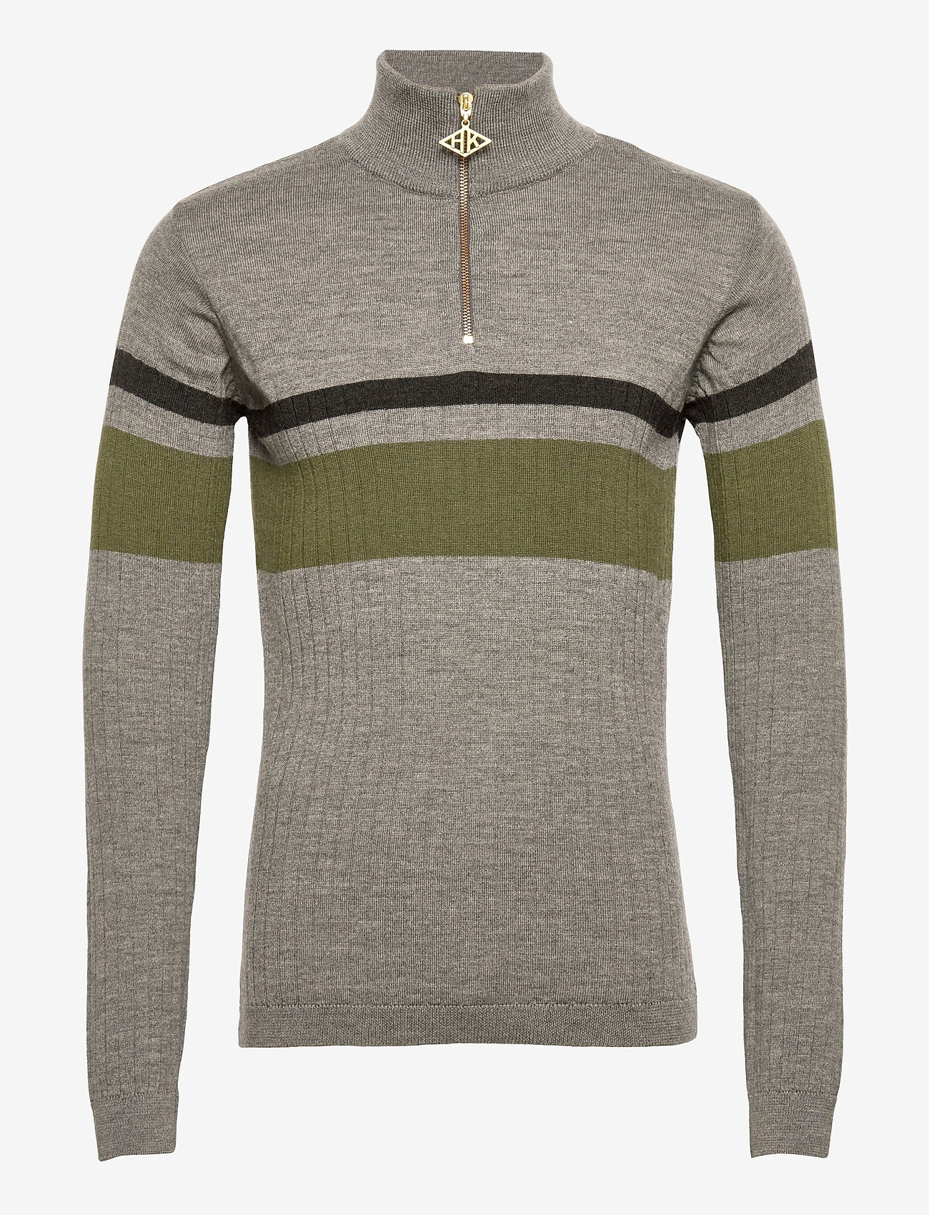 HAN Kjøbenhavn Clothing - Half Zip Long Sleeve - grey - 0