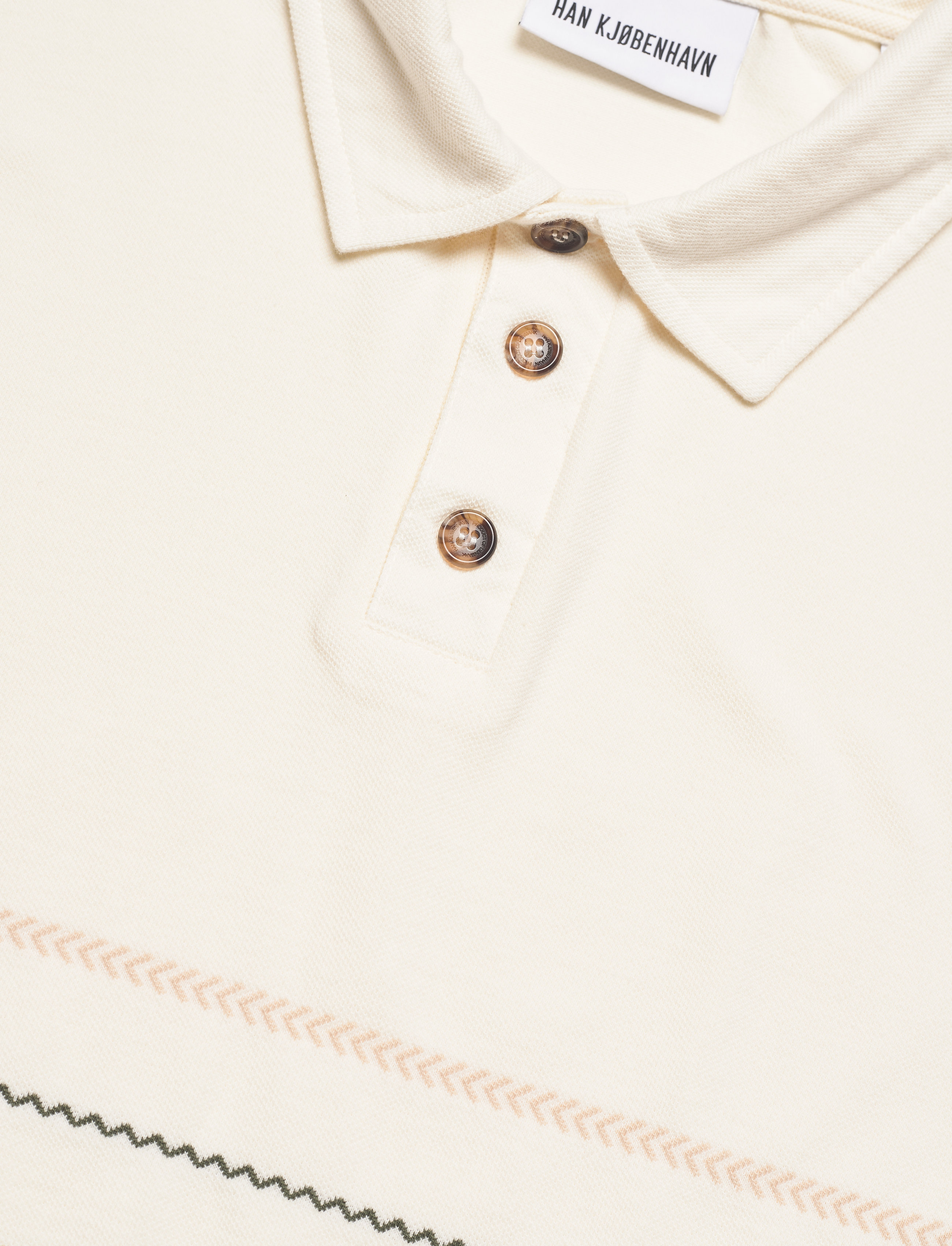 HAN Kjøbenhavn Clothing - Polo Tee SS - off white - 2