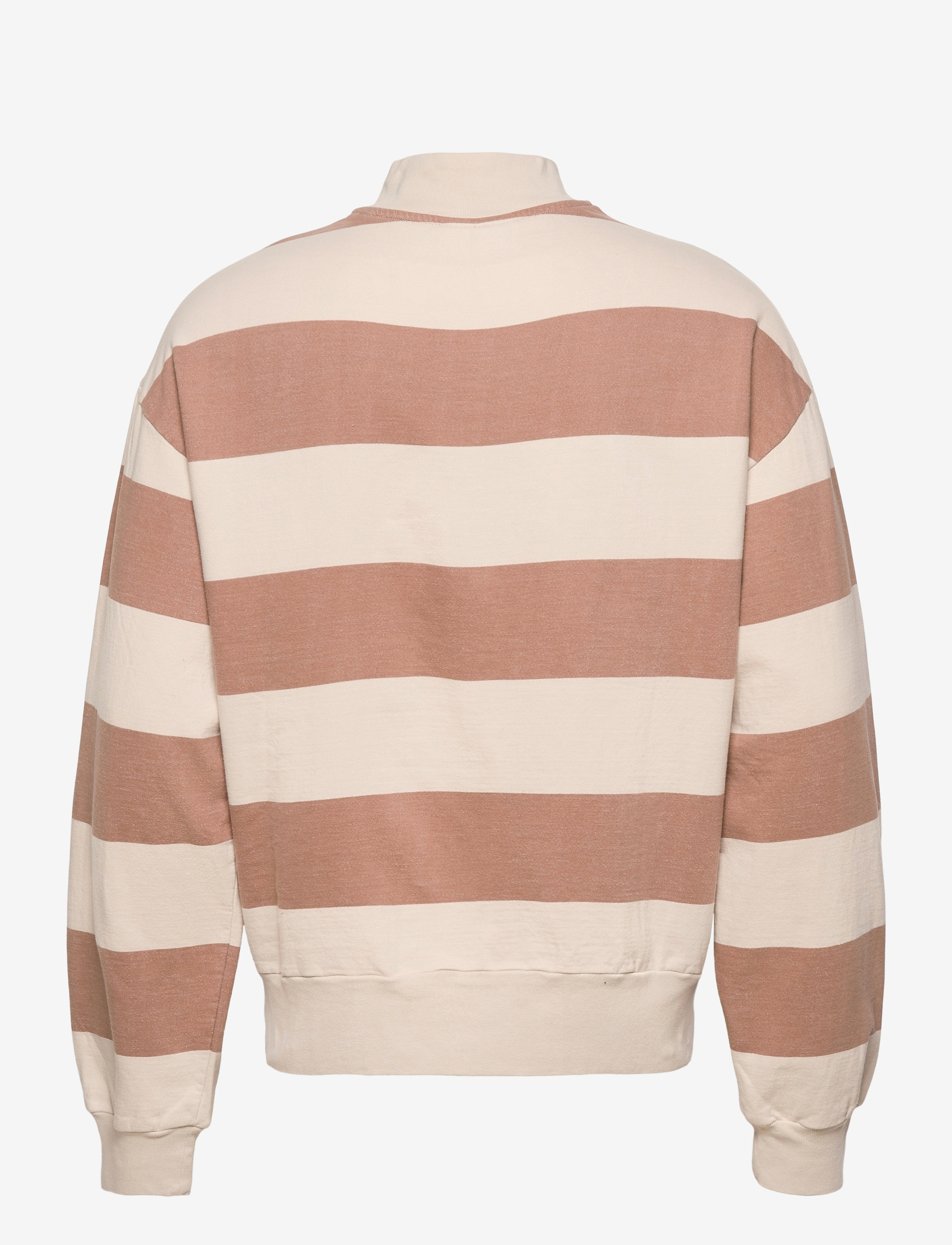 HAN Kjøbenhavn Clothing - Half Zip Sweat - off white stripe - 1