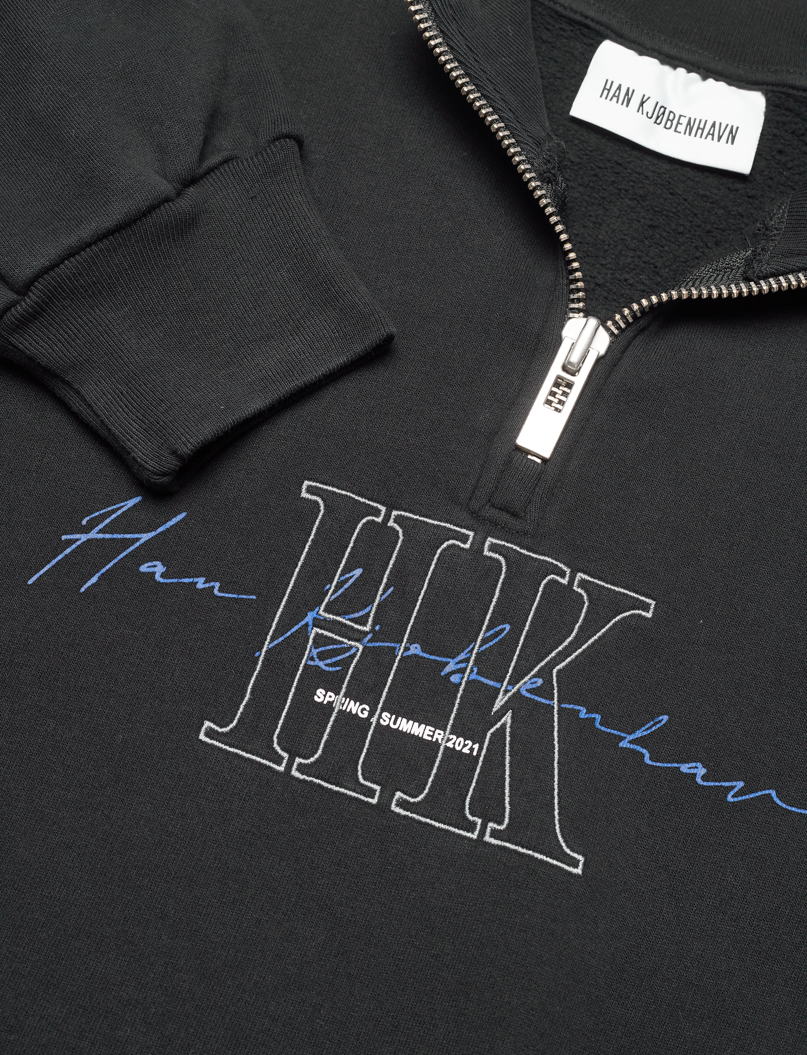 HAN Kjøbenhavn Clothing - Half Zip Sweat - faded black hk - 2