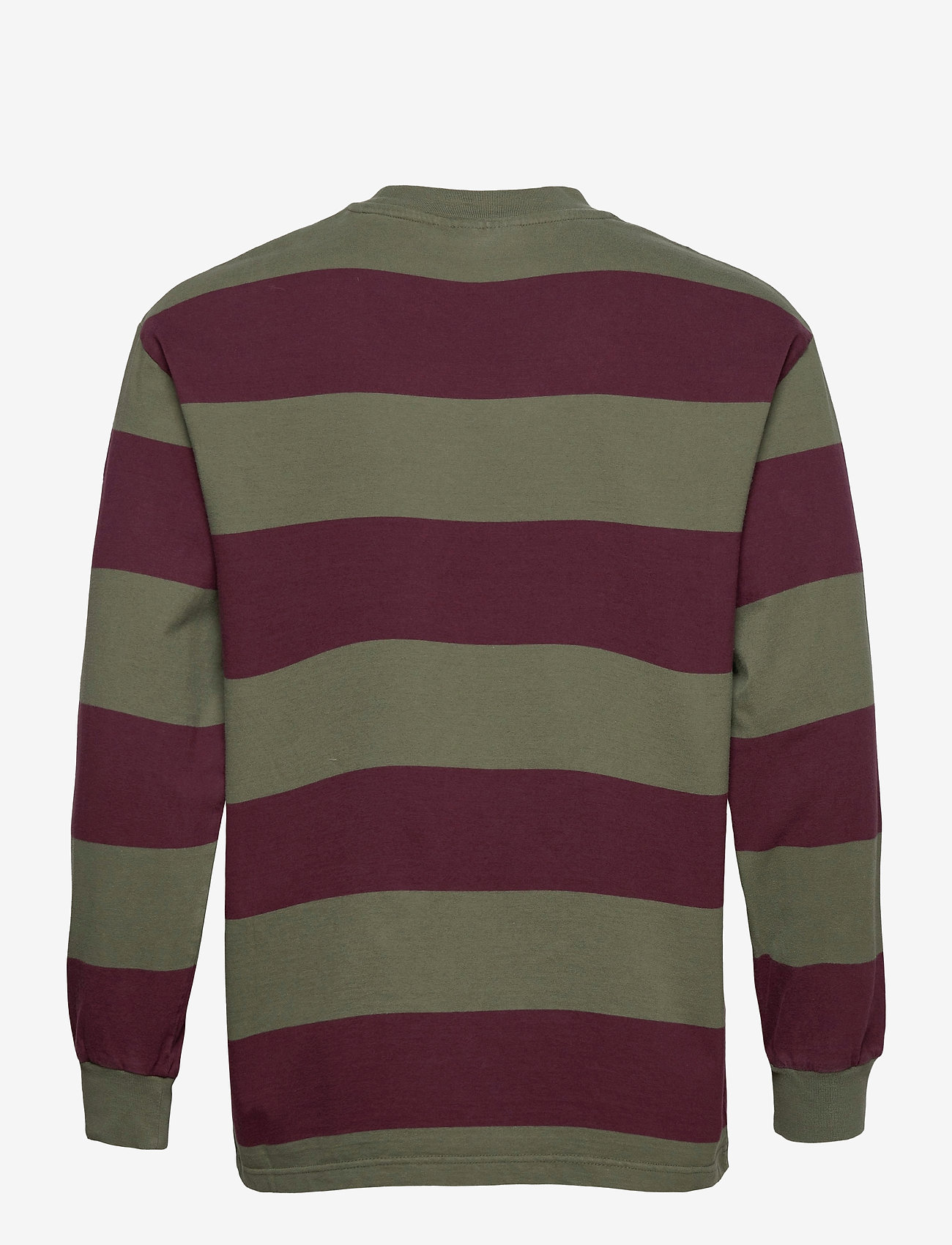 HAN Kjøbenhavn Clothing - Boxy Tee Long Sleeve - burgundy stripe - 1