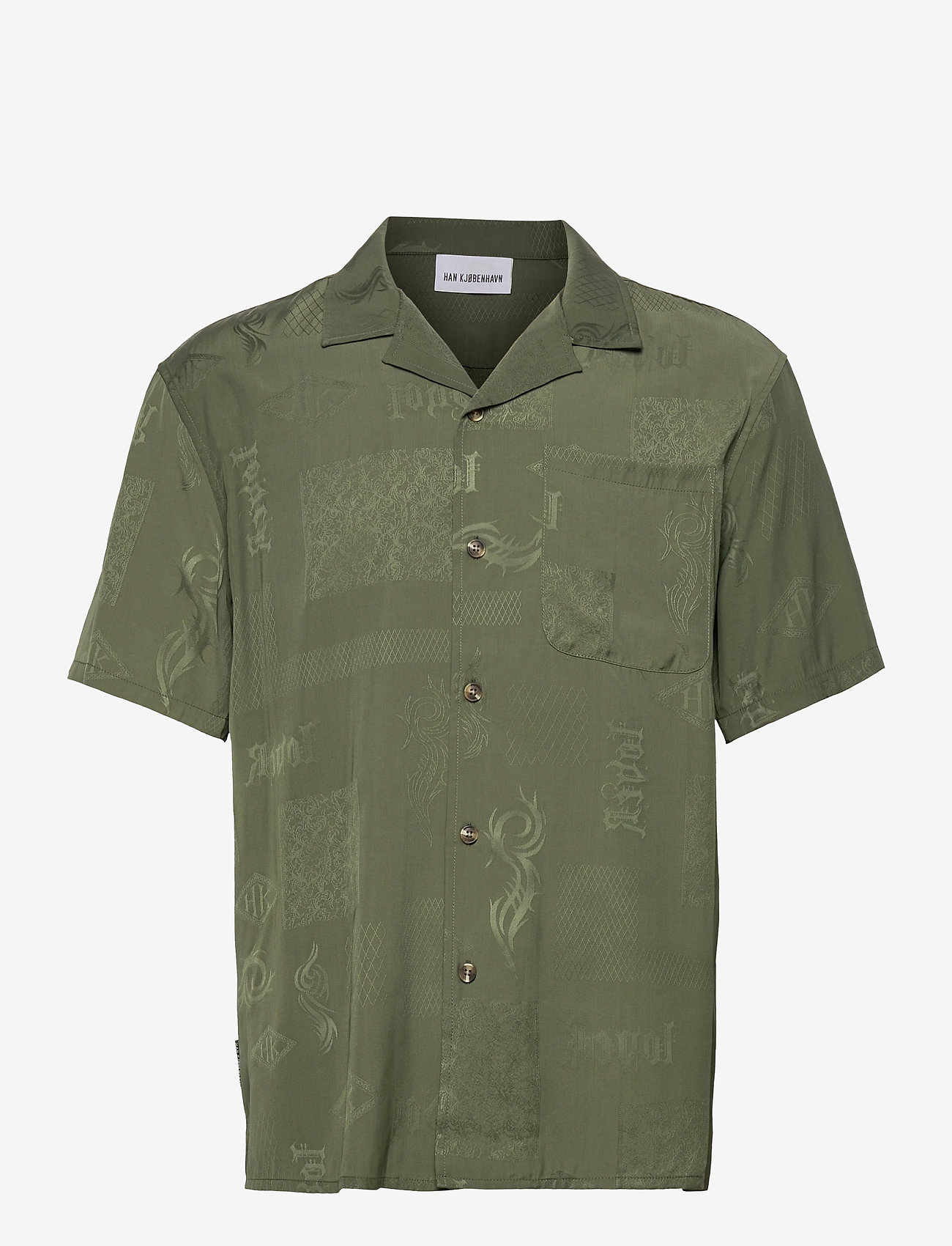 HAN Kjøbenhavn Clothing - Summer Shirt - green tribal - 0