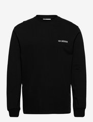HAN Kjøbenhavn - Casual Tee Long Sleeve - långärmade t-shirts - black logo - 0