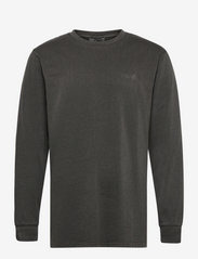 HAN Kjøbenhavn - Casual Tee Long Sleeve - podstawowe koszulki - dark grey logo - 0