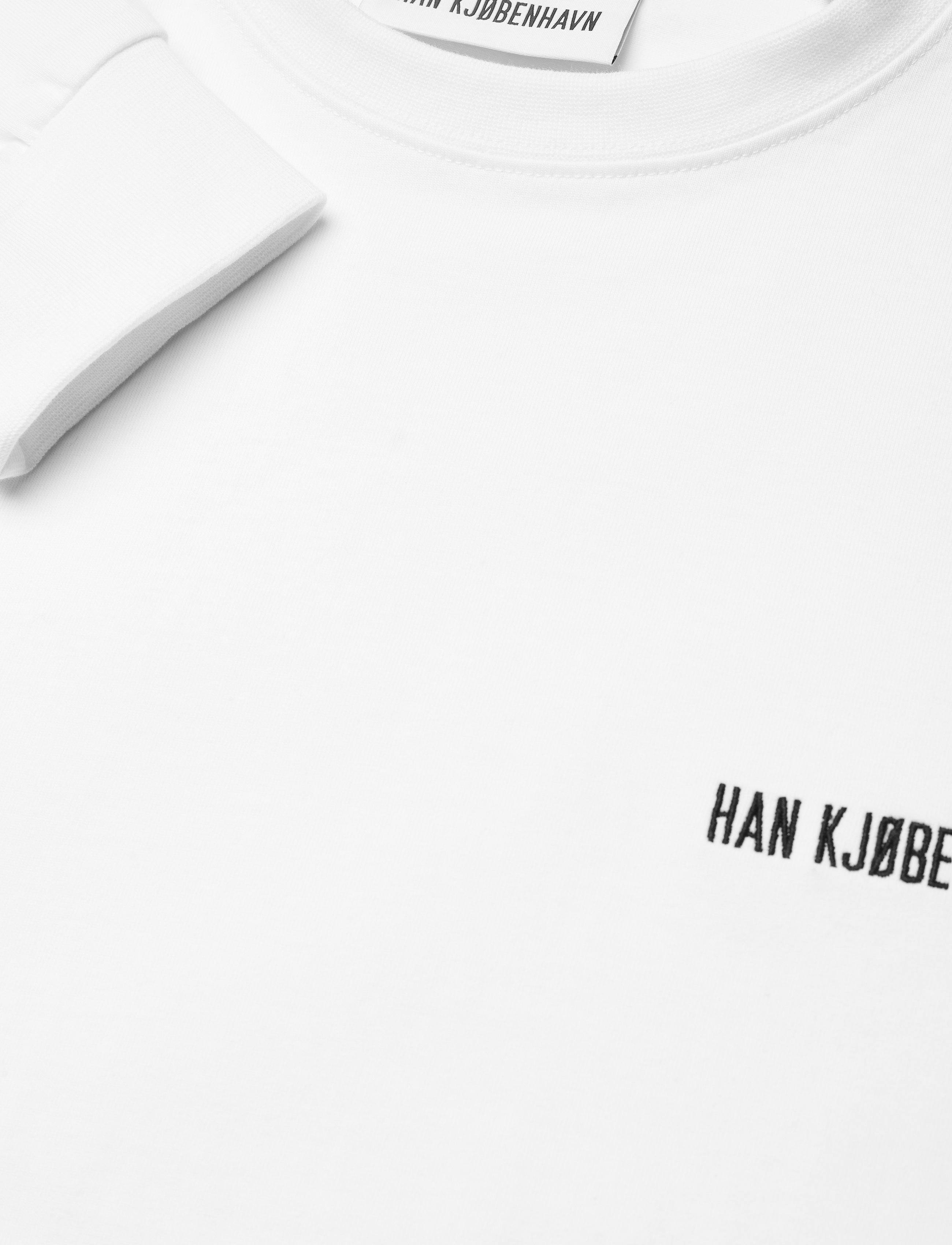 HAN Kjøbenhavn - Casual Tee Long Sleeve - white logo - 2
