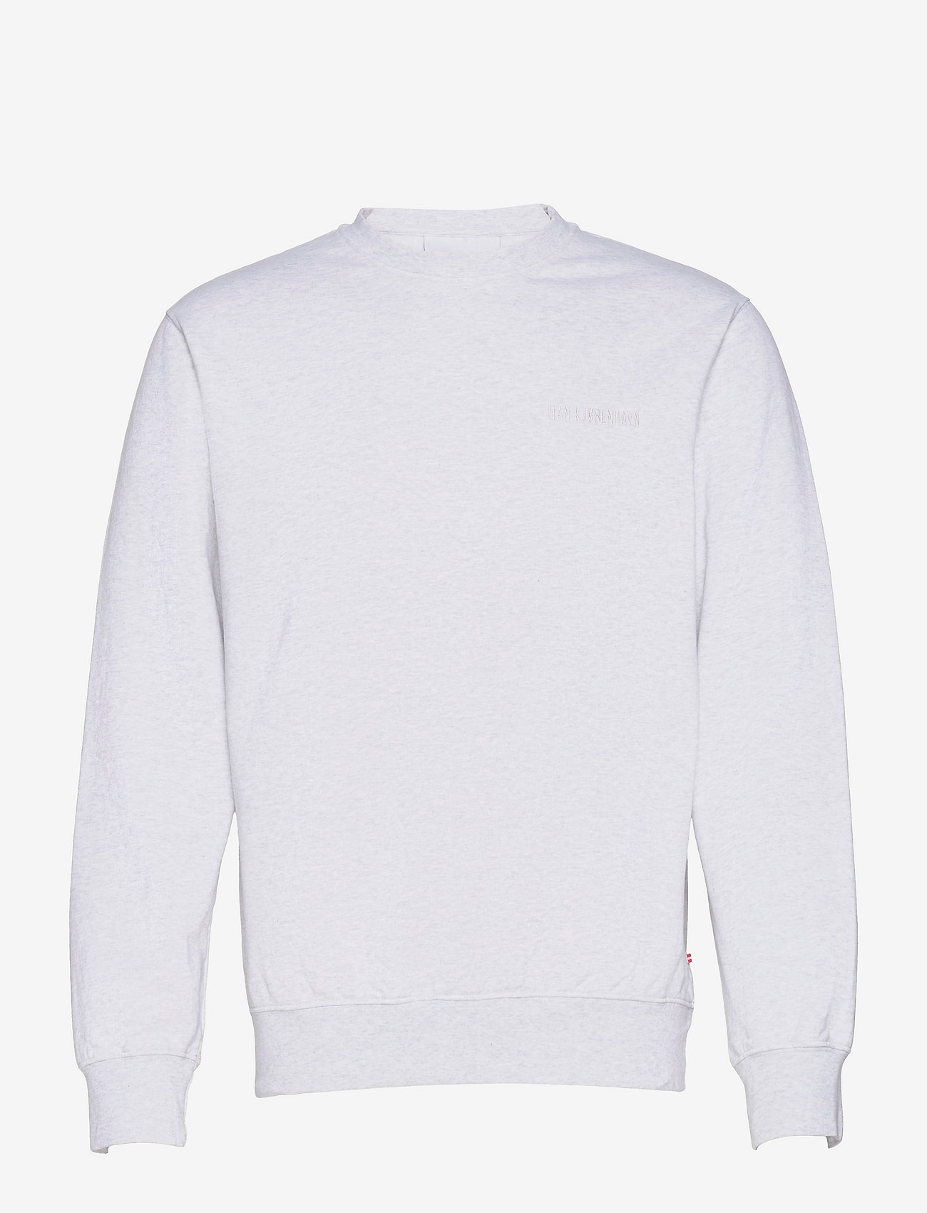 HAN Kjøbenhavn - Casual Crew - medvilniniai megztiniai - light grey melange logo - 0