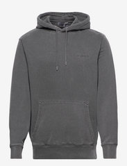 HAN Kjøbenhavn - Casual Hoodie - megztiniai ir džemperiai - dark grey logo - 0