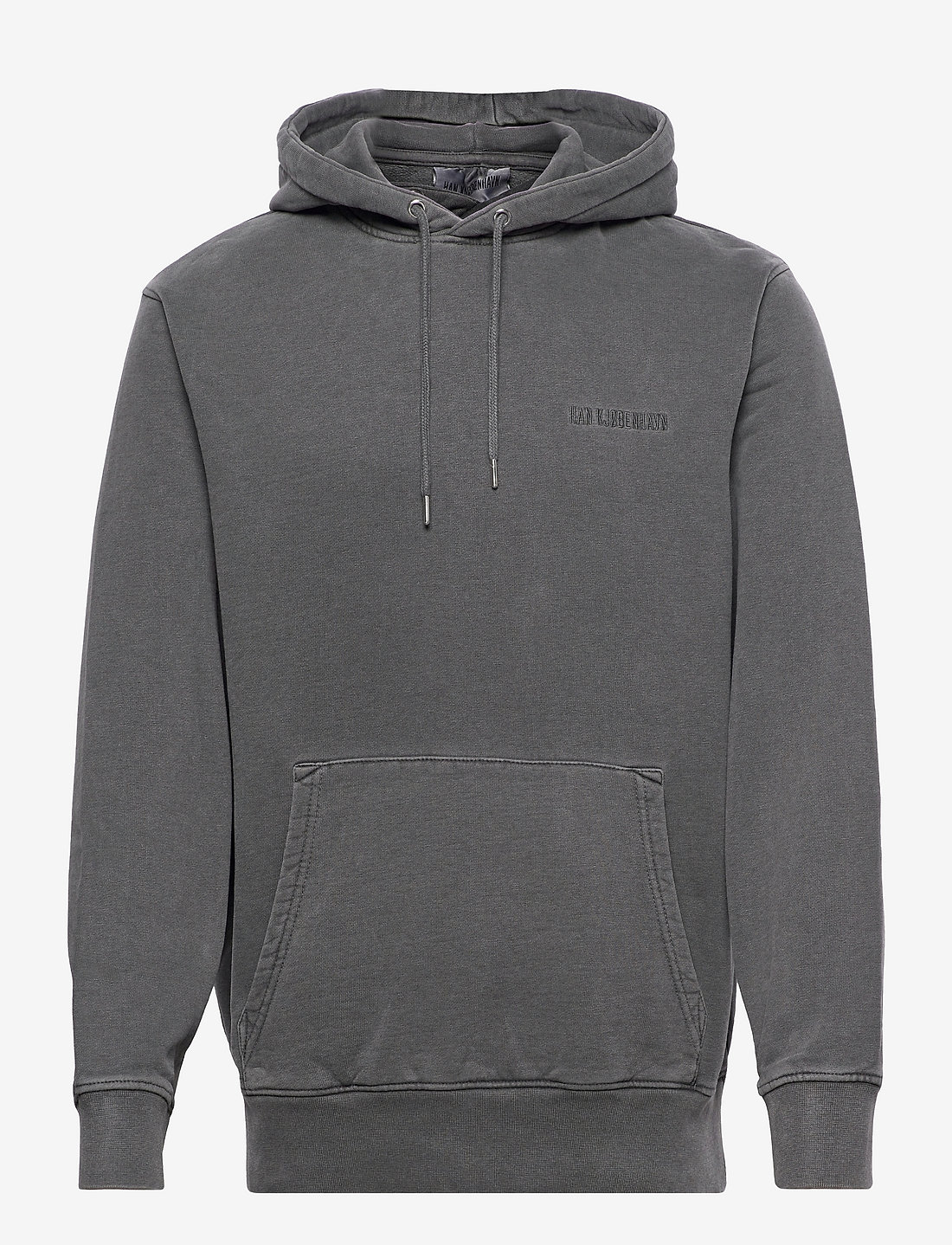 HAN Kjøbenhavn - Casual Hoodie - hættetrøjer - dark grey logo - 0