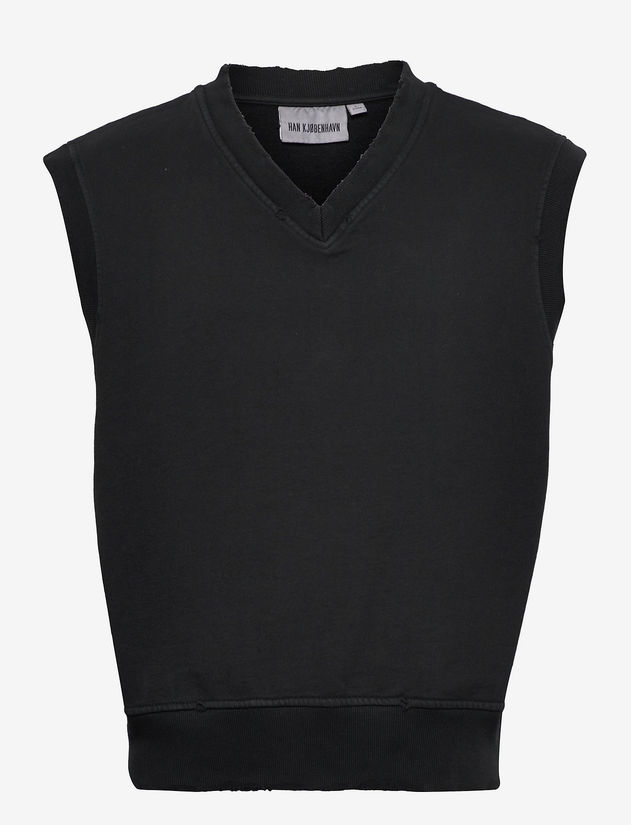 HAN Kjøbenhavn Clothing - Distressed Vest - distressed black - 0