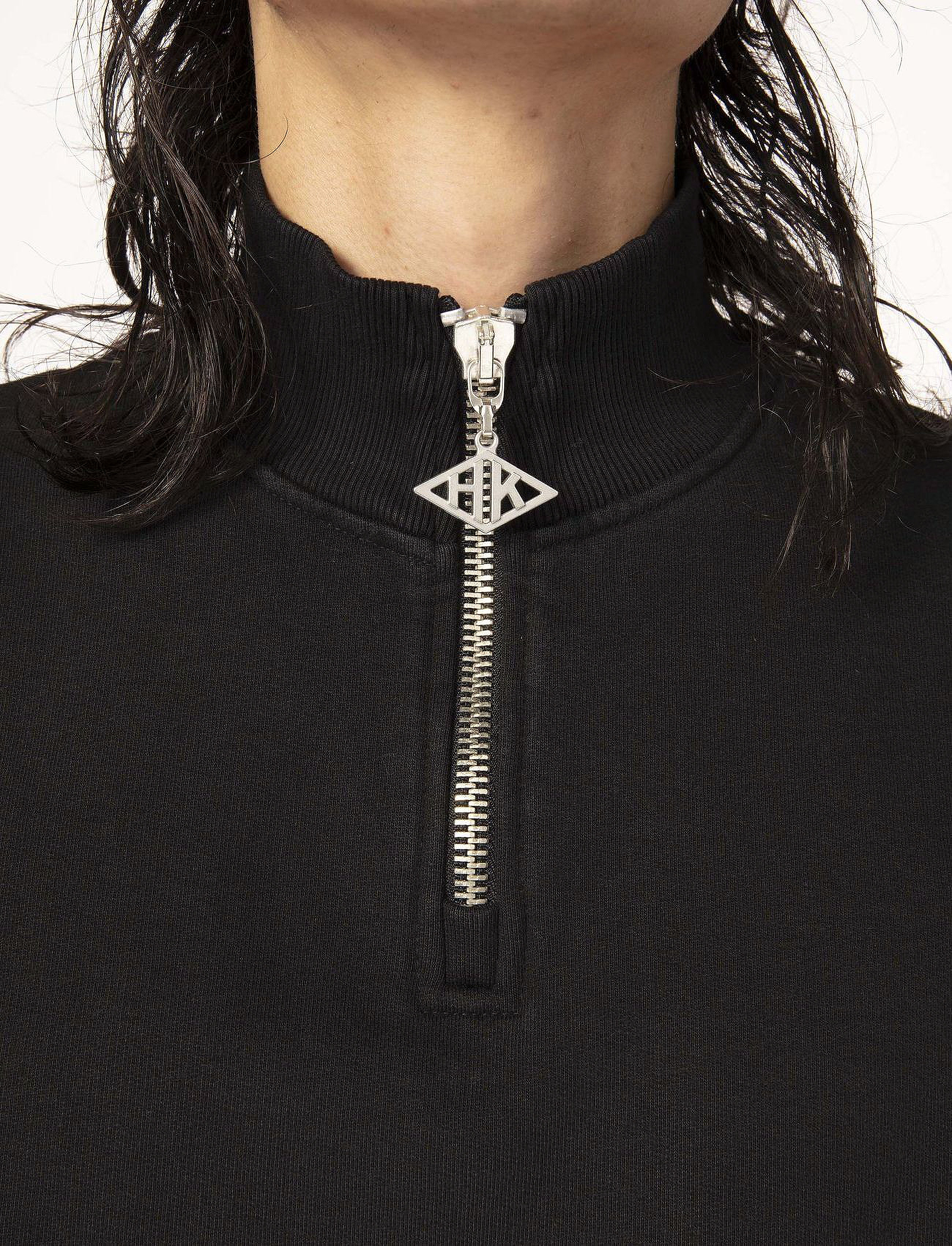 HAN Kjøbenhavn Clothing - Half Zip Sweat - faded black - 4