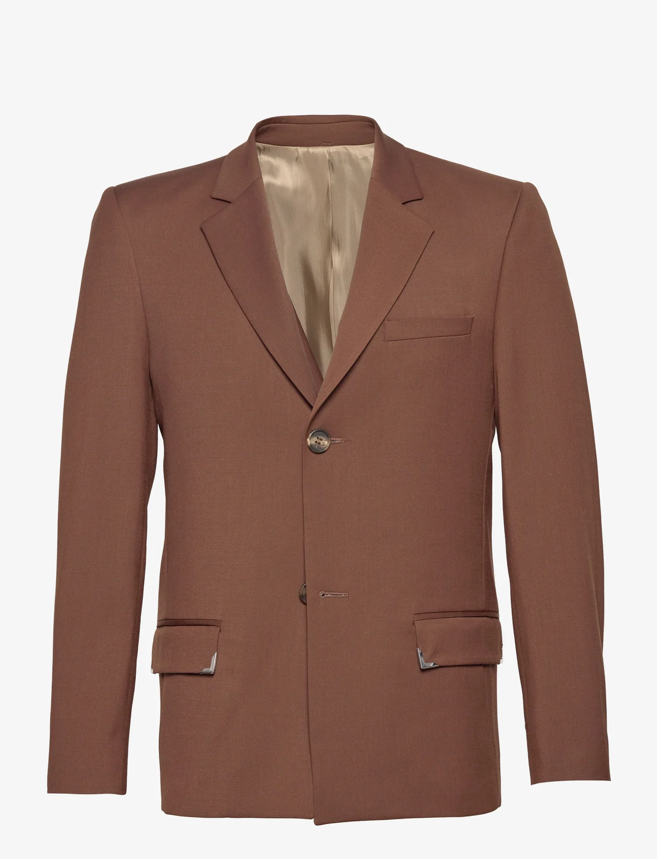 HAN Kjøbenhavn - Single Suit Blazer - Žaketes ar divrindu pogājumu - brown - 0