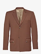 Single Suit Blazer - BROWN