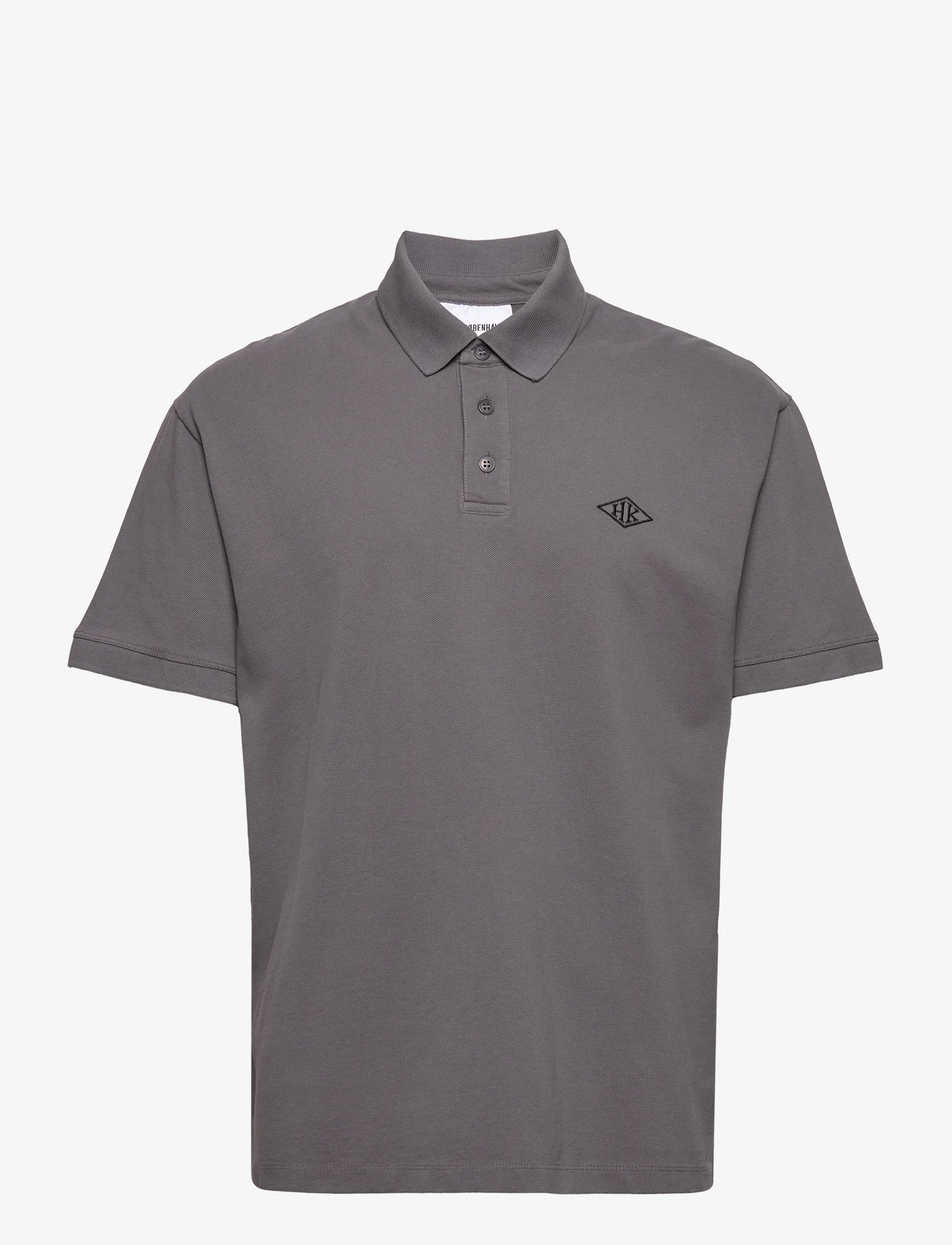 HAN Kjøbenhavn - Polo Shirt Short Sleeve - krótki rękaw - steel grey - 0