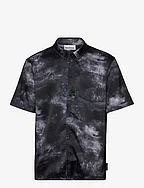Printed Summer Shirt Short Sleeve - GREY