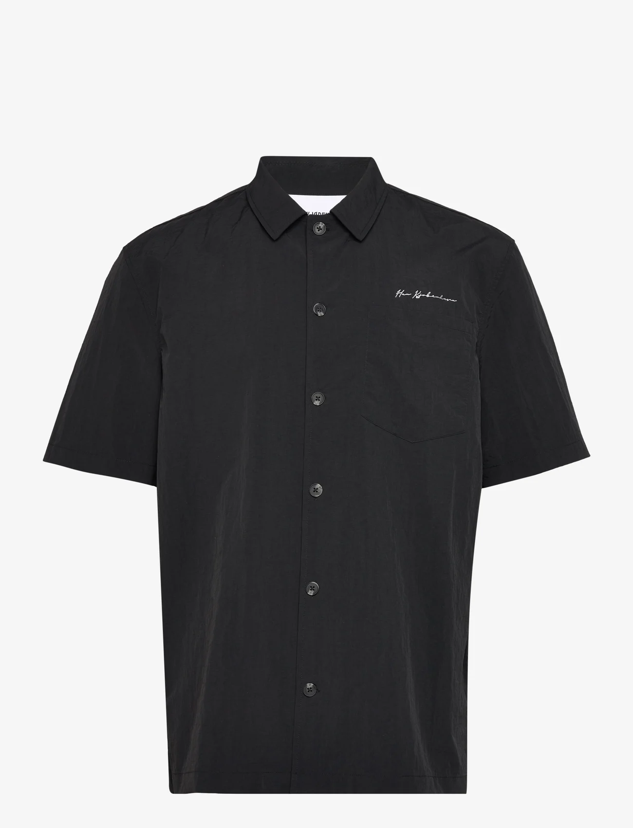 HAN Kjøbenhavn - Nylon Summer Shirt Short Sleeve - basic skjorter - black - 0