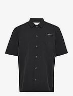 Nylon Summer Shirt Short Sleeve - BLACK