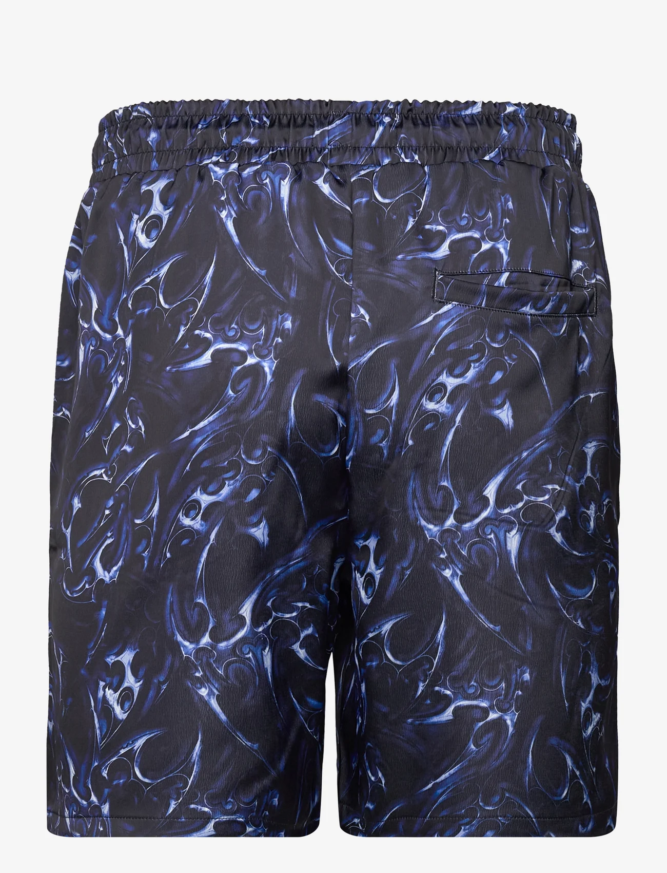 HAN Kjøbenhavn - Chrome Tribal Printed Track Shorts - casual shorts - blue - 1