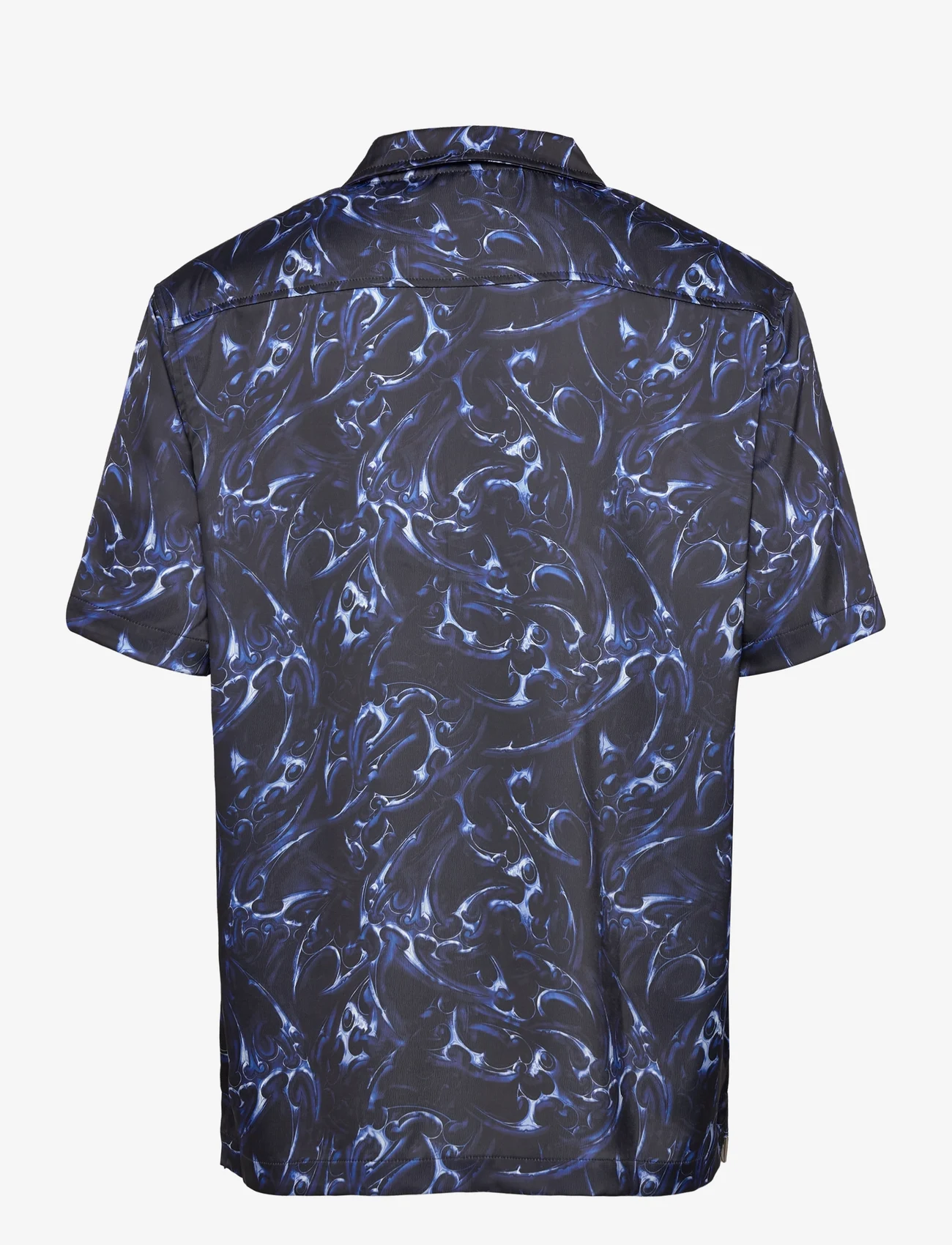 HAN Kjøbenhavn - Chrome Tribal Printed Summer Shirt - lyhythihaiset kauluspaidat - blue - 1