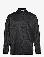 Jacquard Boxy Shirt - BLACK