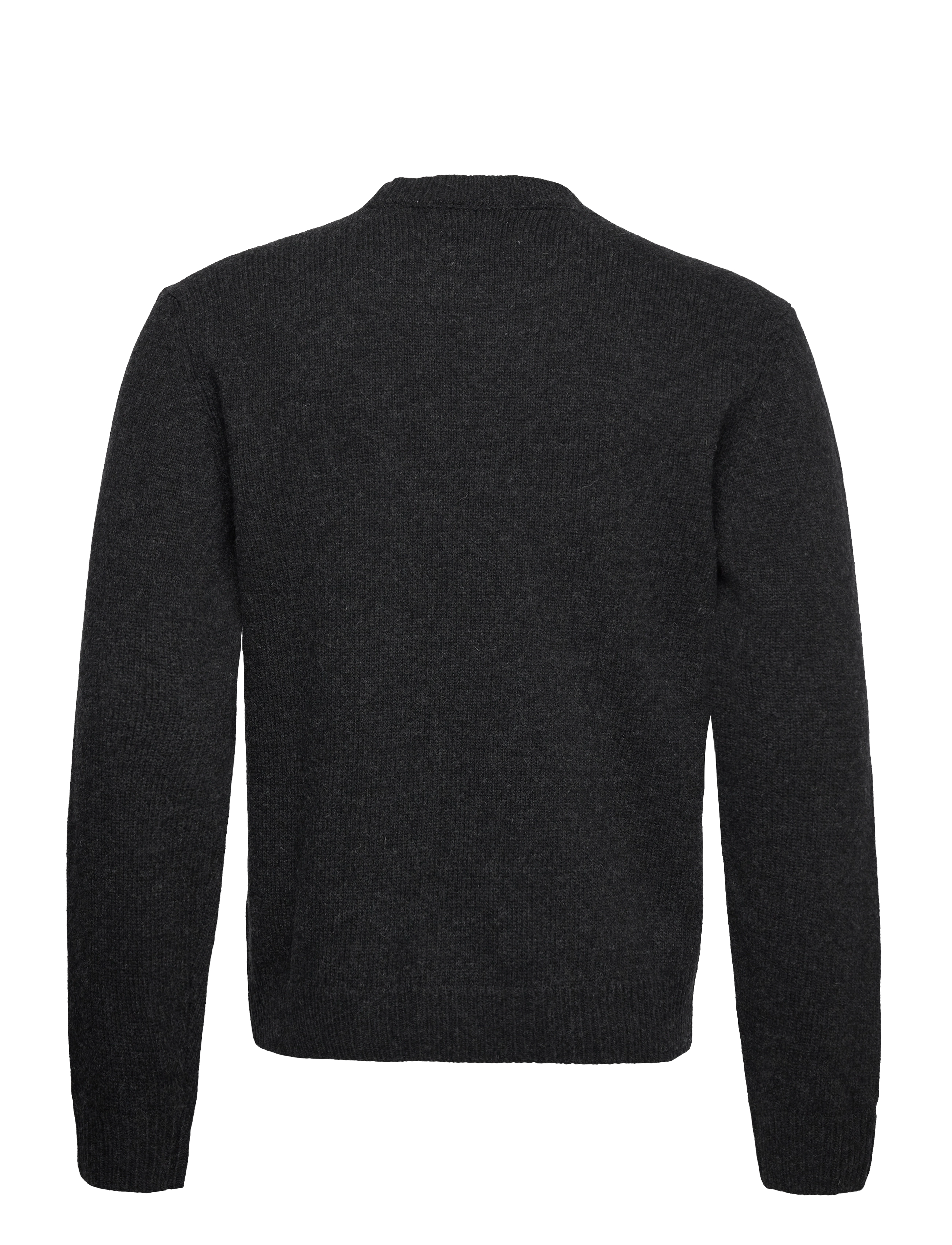 HAN Kjøbenhavn - Logo Crewneck Knit - black melange - 1