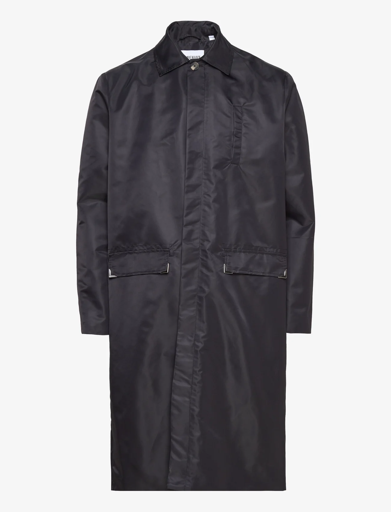 HAN Kjøbenhavn - Nylon Square Coat - light coats - black - 0