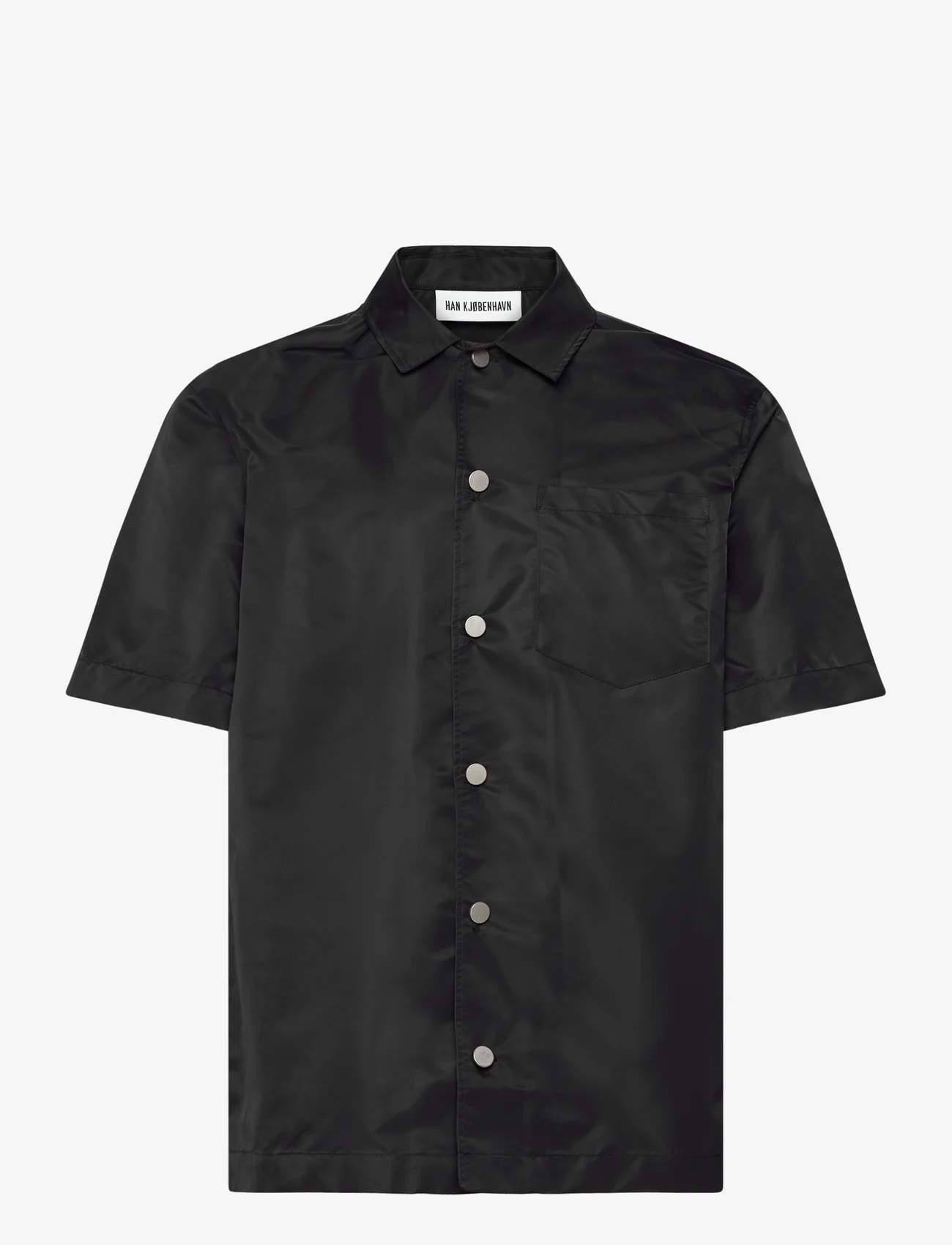 HAN Kjøbenhavn - Recycled Nylon Summer Shirt - t-krekli ar īsām piedurknēm - black - 0