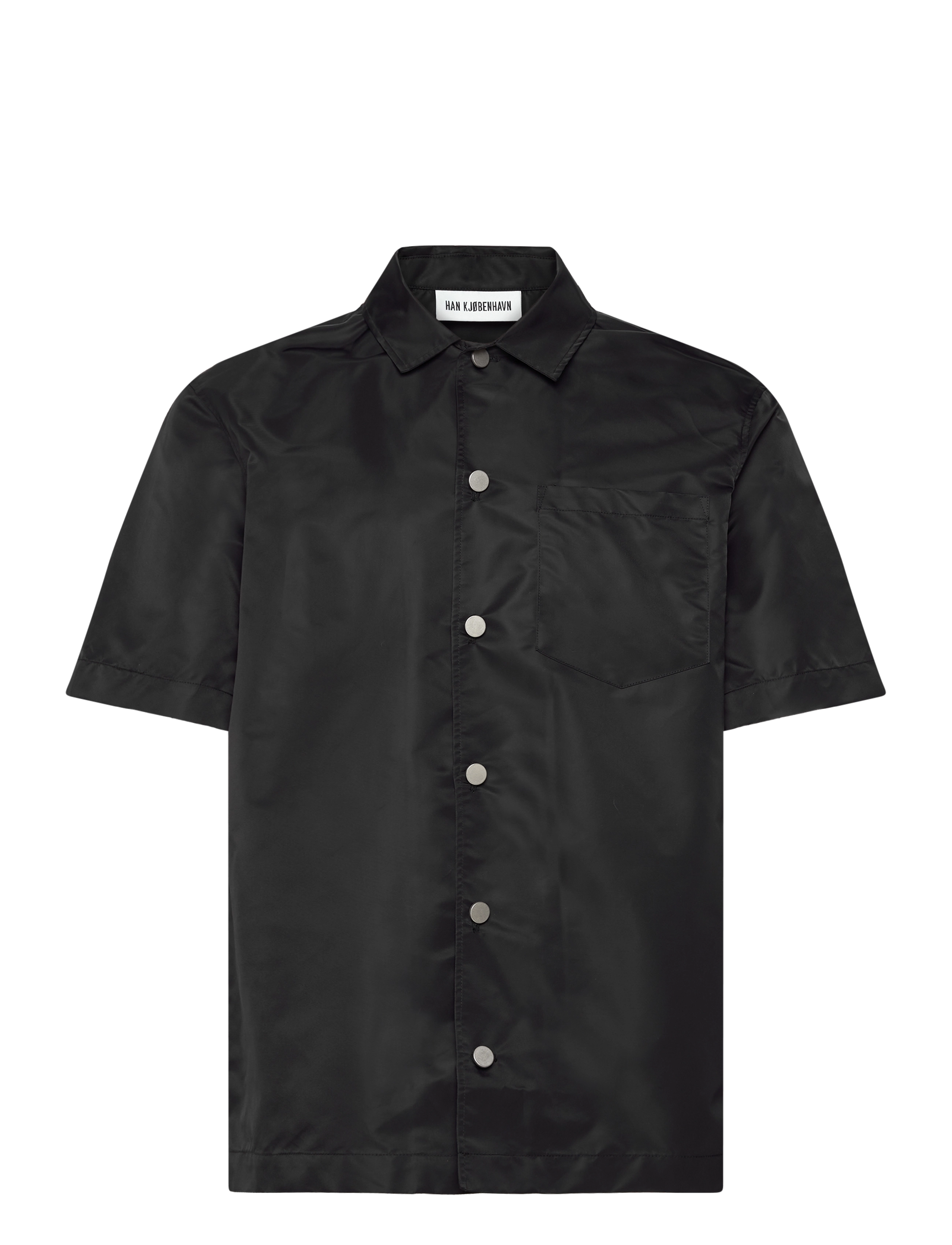 HAN Kjøbenhavn Recycled Nylon Summer Shirt - Kleidung - BLACK / black