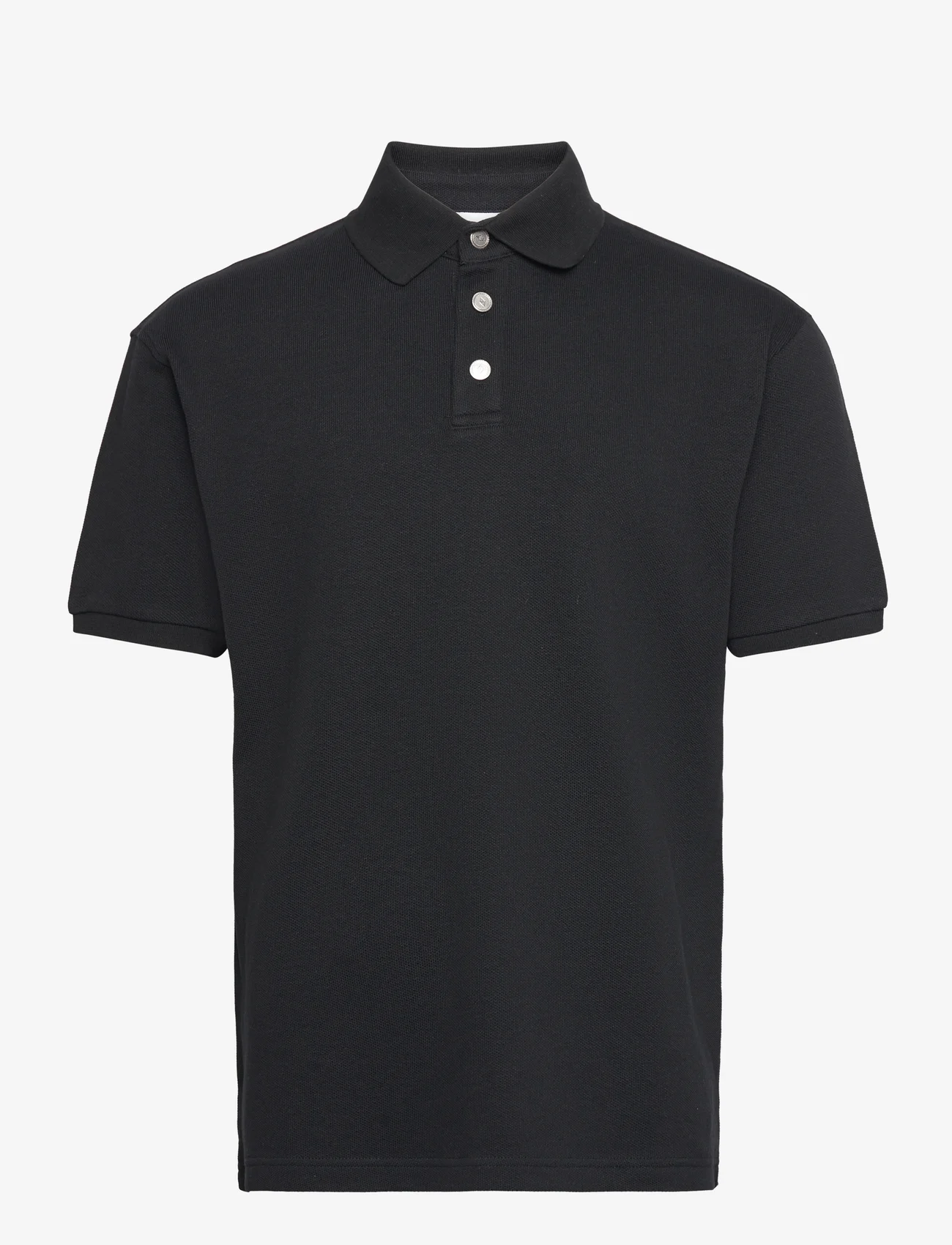 HAN Kjøbenhavn - Pique Polo Shirt - short-sleeved polos - black - 0