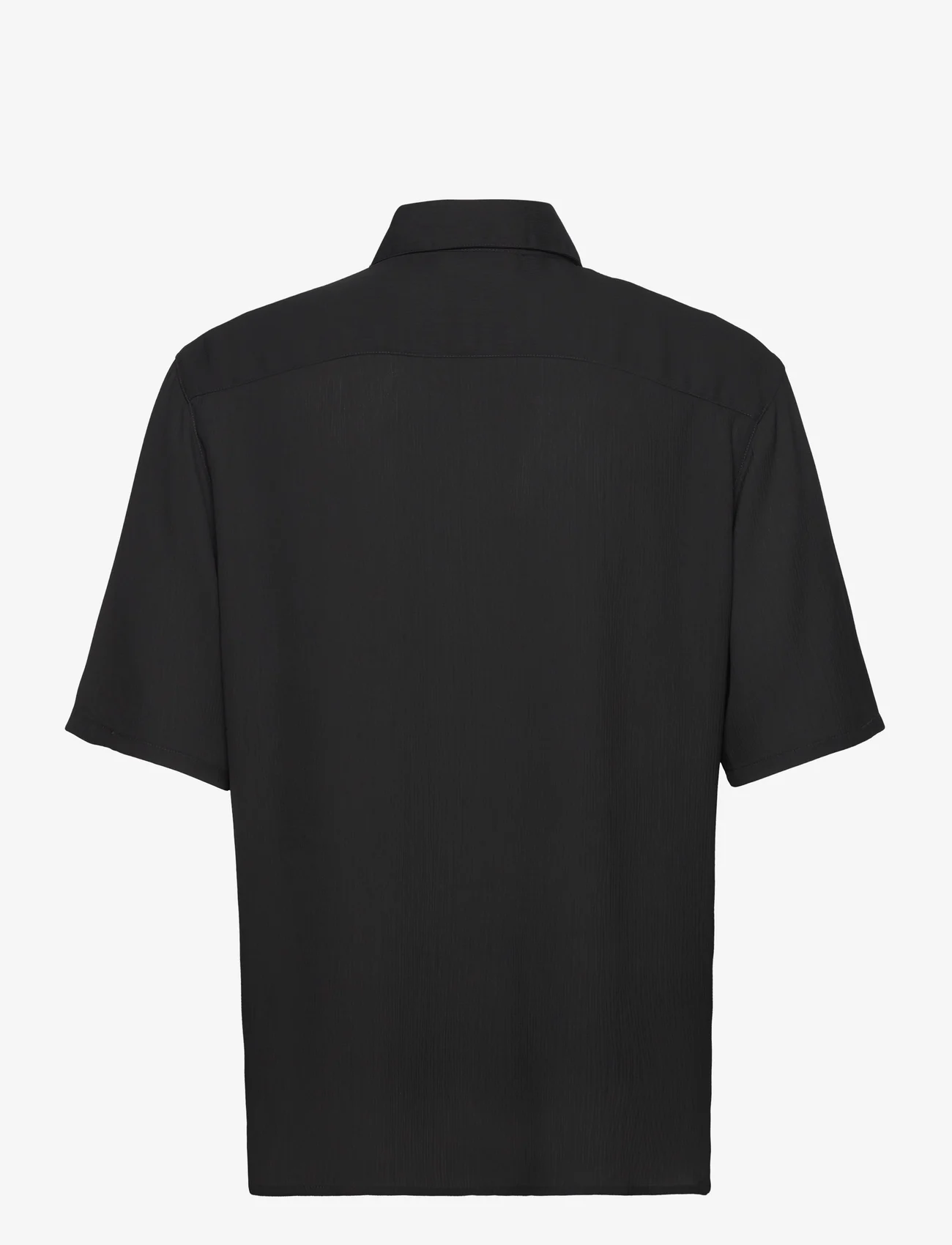 HAN Kjøbenhavn - Fluid Script Logo Short Sleeve Shirt - laisvalaikio marškiniai - black - 1