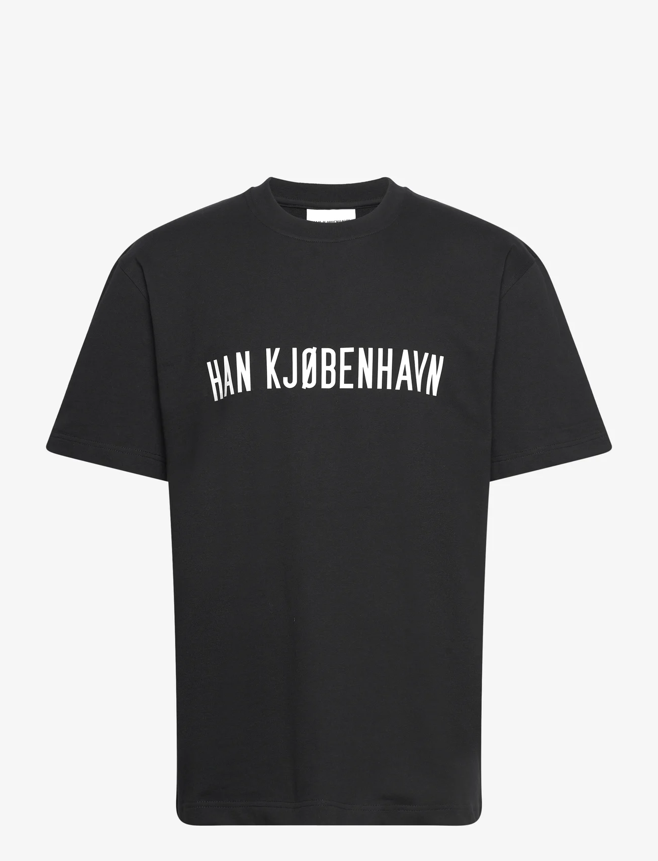 HAN Kjøbenhavn - HK Logo Boxy Tee S/S - t-shirts - black - 0