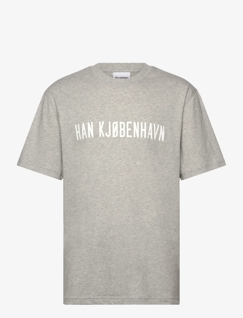 HAN Kjøbenhavn - Daily HK Logo Boxy Tee - kortærmede t-shirts - grey melange - 0