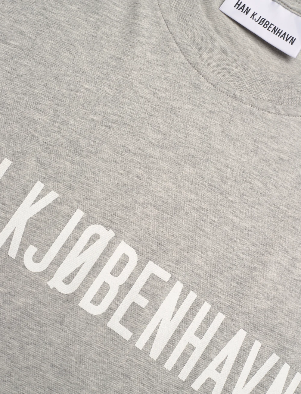 HAN Kjøbenhavn - Daily HK Logo Boxy Tee - kortærmede t-shirts - grey melange - 2