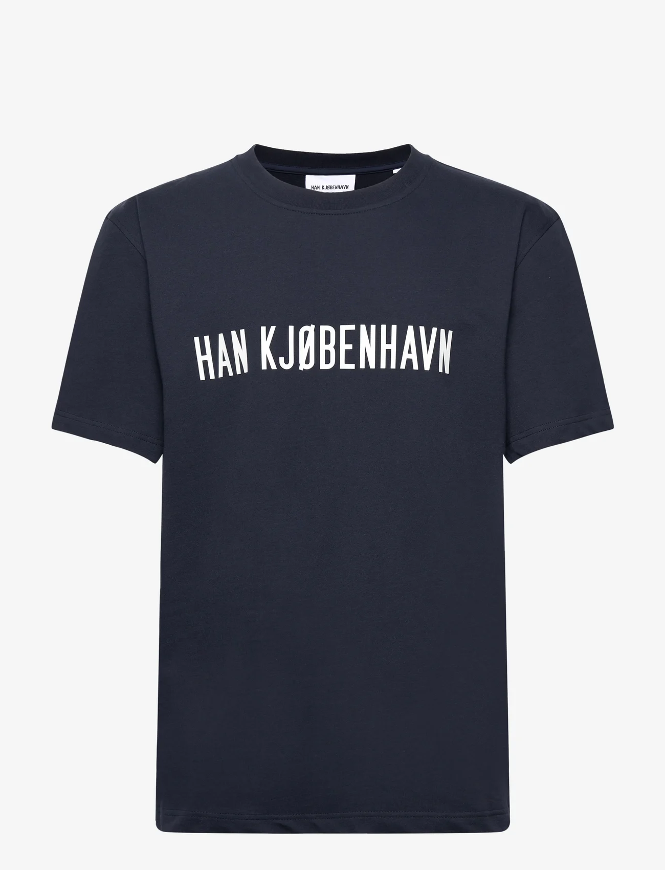 HAN Kjøbenhavn - HK Logo Boxy Tee S/S - t-krekli ar īsām piedurknēm - navy - 0