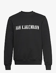 HAN Kjøbenhavn - HK Logo Regular Crewneck - huvtröjor - black - 0