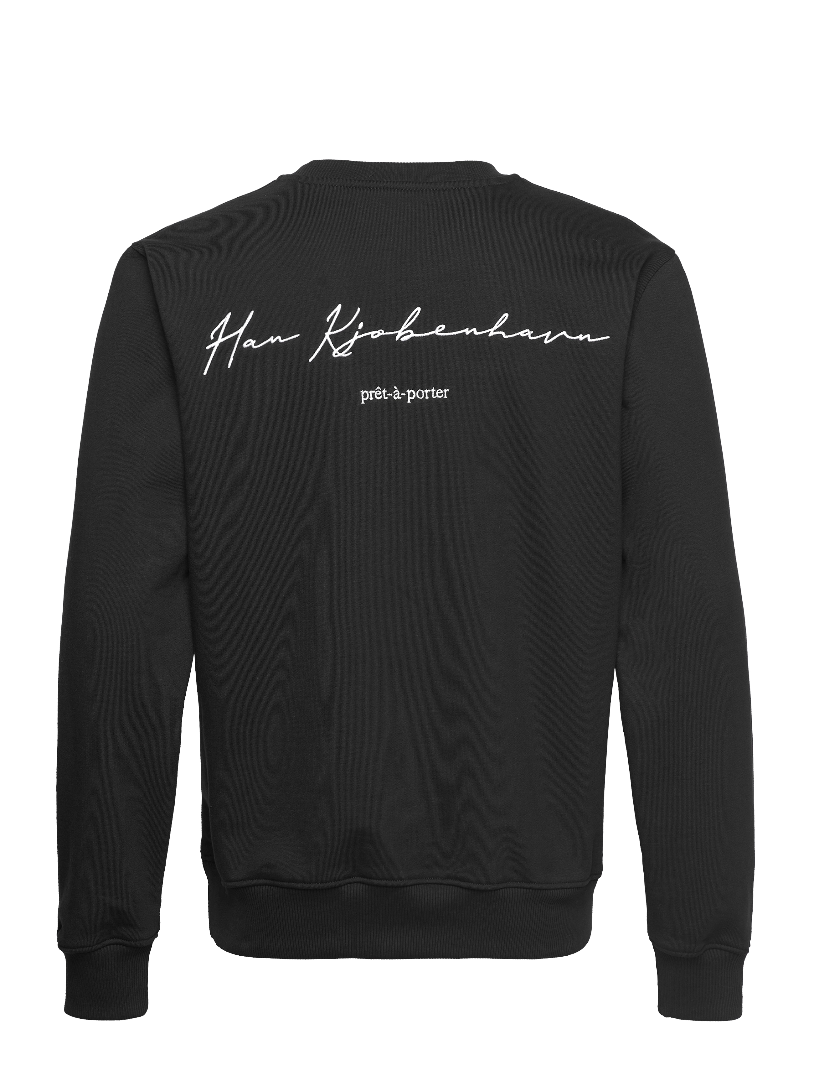 HAN Kjøbenhavn - Script Logo Regular Crewneck - black - 1